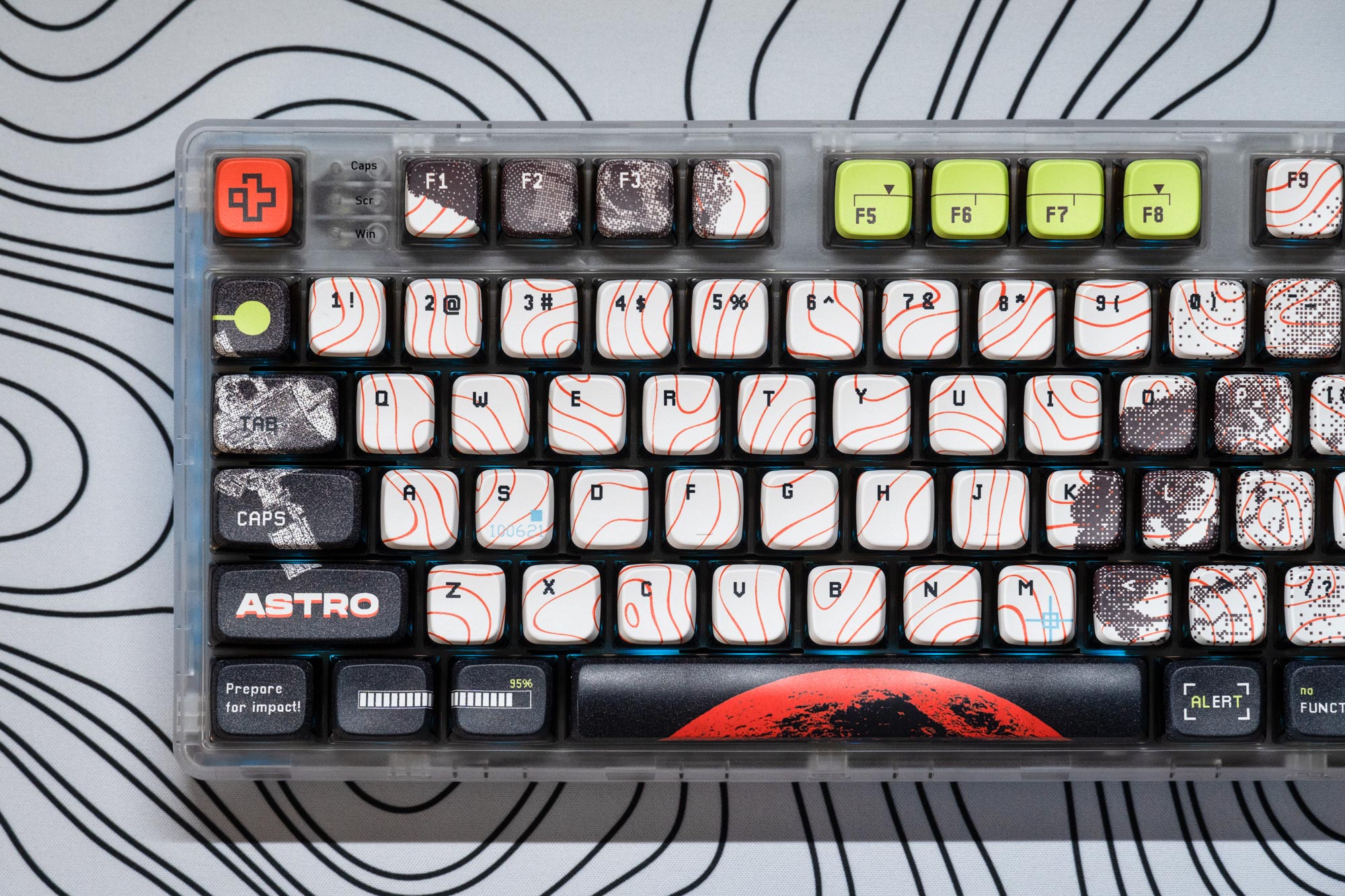 QwertyKey80 Astro Bluetooth Vezeték nélküli Hotswap RGB QMK/VIA-L Gasket Rögzített Mechanikus Játékbillentyűzet Képernyővel