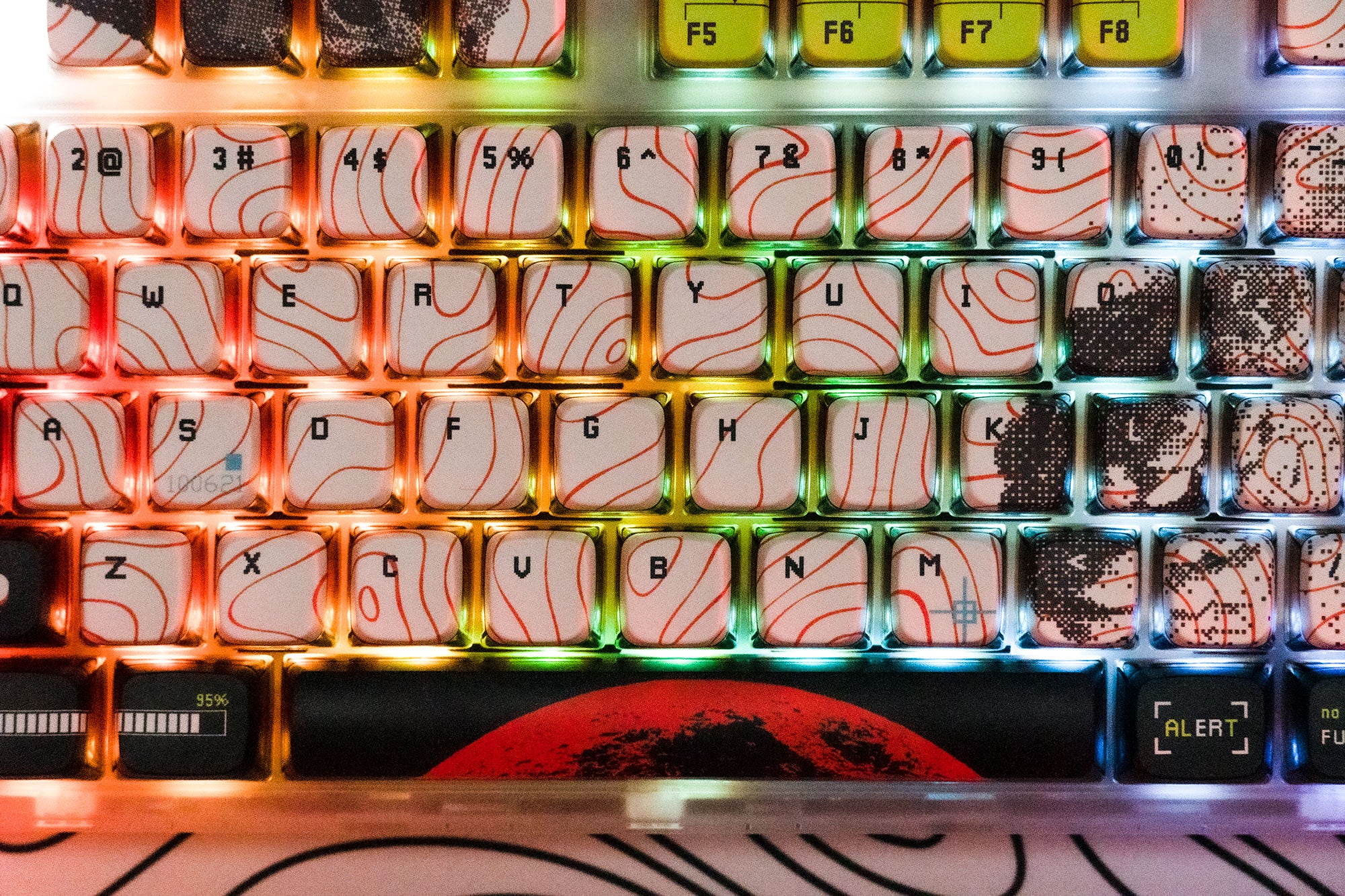 QwertyKey80 Astro Bluetooth Vezeték nélküli Hotswap RGB QMK/VIA-L Gasket Rögzített Mechanikus Játékbillentyűzet Képernyővel