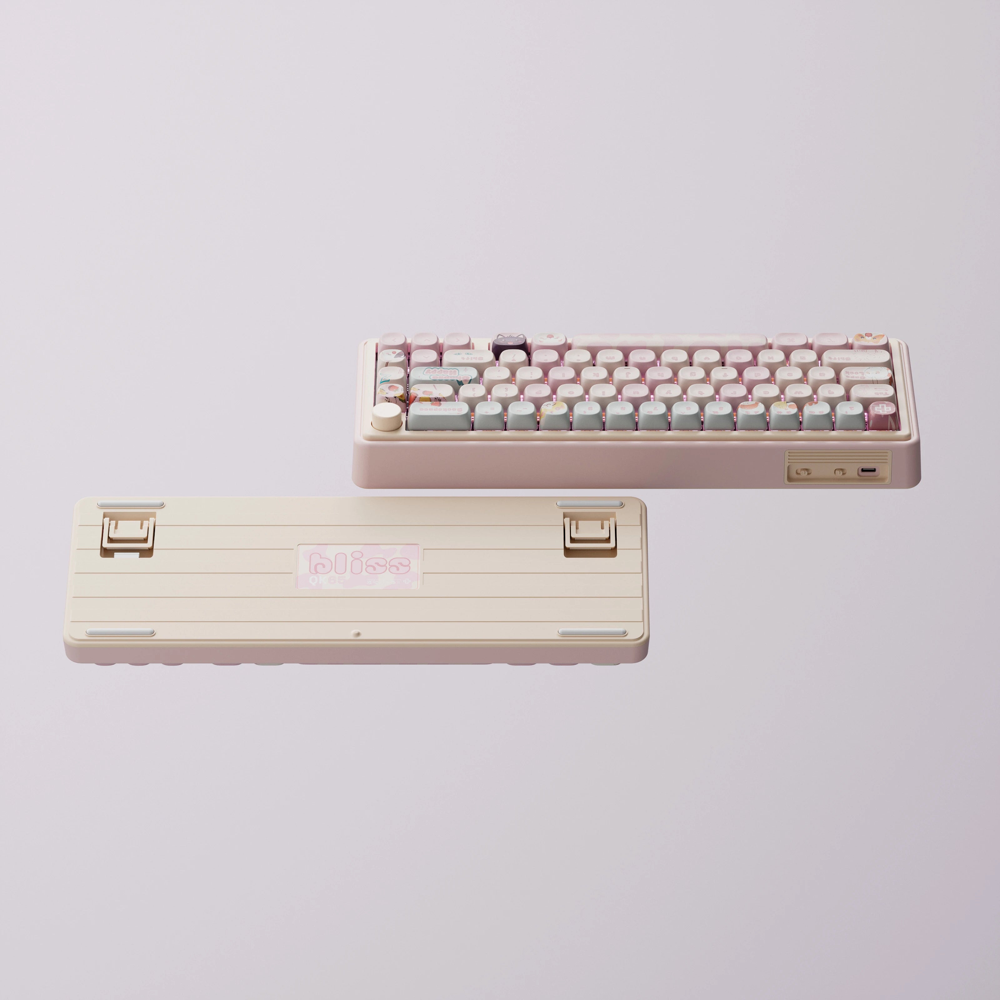 QwertyKey65 Pro Bliss Bluetooth Vezeték nélküli VIA Hotswap RGB Mechanikus Gaming Billentyűzet