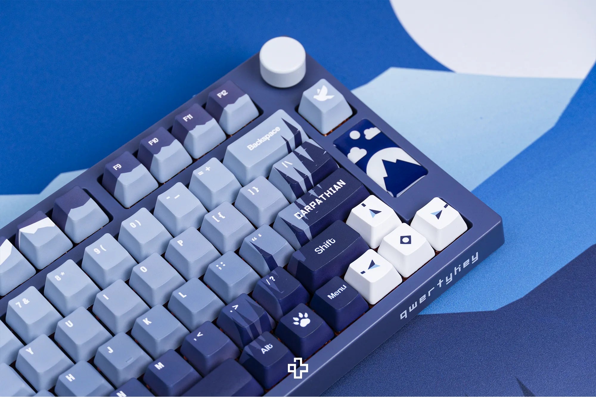 QwertyKey75 Kárpátaljai Bluetooth Vezeték nélküli Hotswap RGB VIA/QMK Gasket Rögzített Mechanikus Játékbillentyűzet