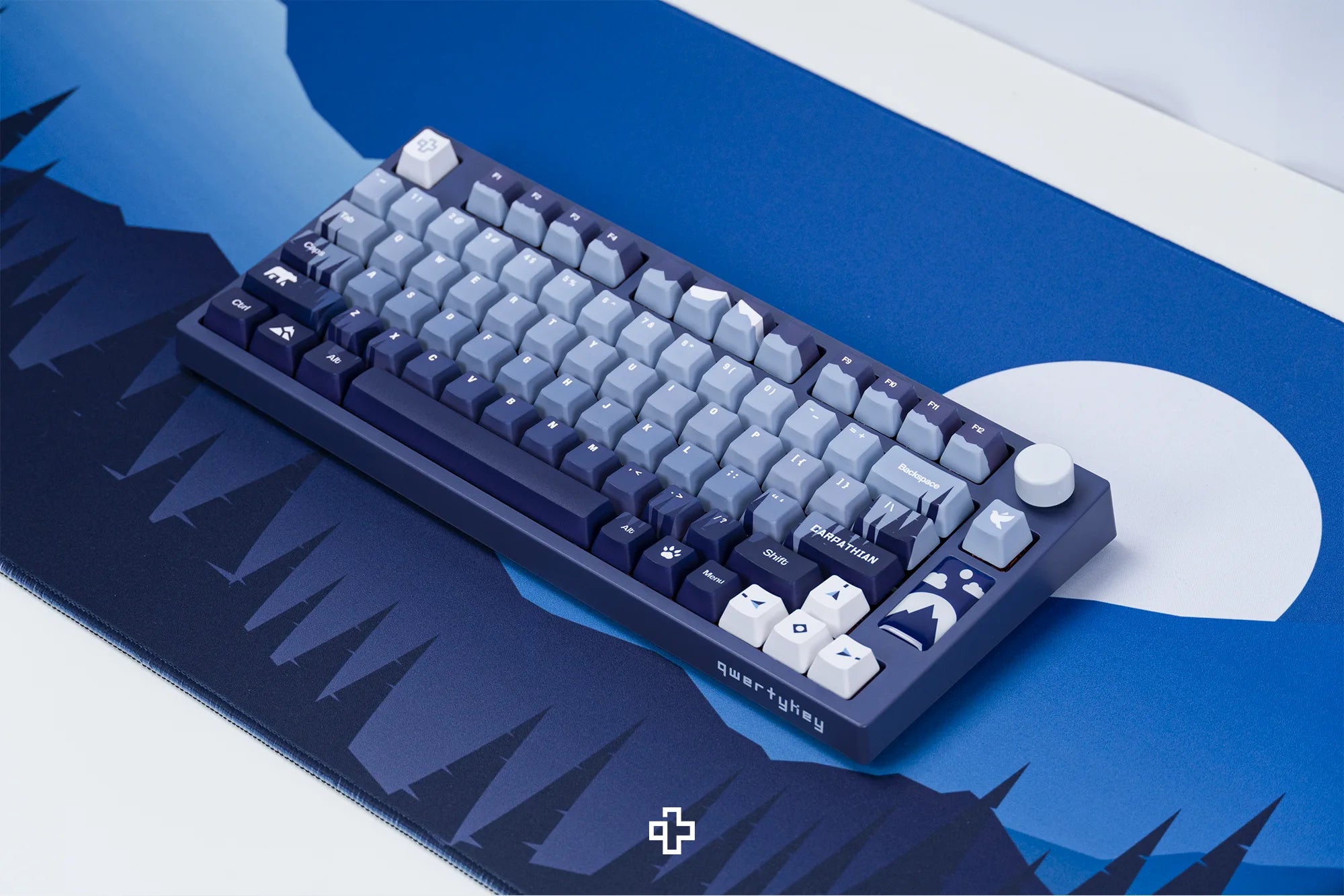 QwertyKey75 Kárpátaljai Bluetooth Vezeték nélküli Hotswap RGB VIA/QMK Gasket Rögzített Mechanikus Játékbillentyűzet