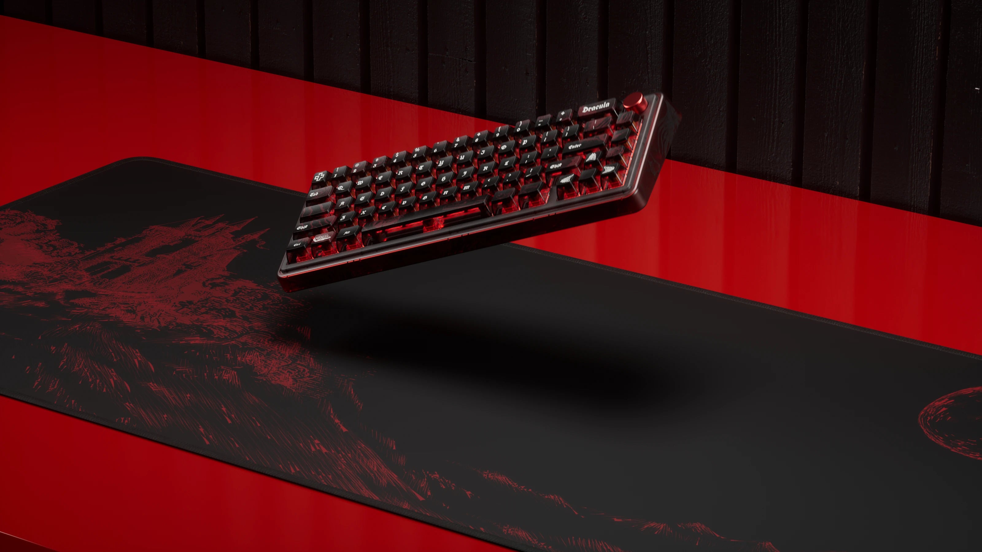 QwertyKey65 Pro Dracula Bluetooth Vezeték nélküli VIA Hotswap RGB Mechanikus Játékbillentyűzet