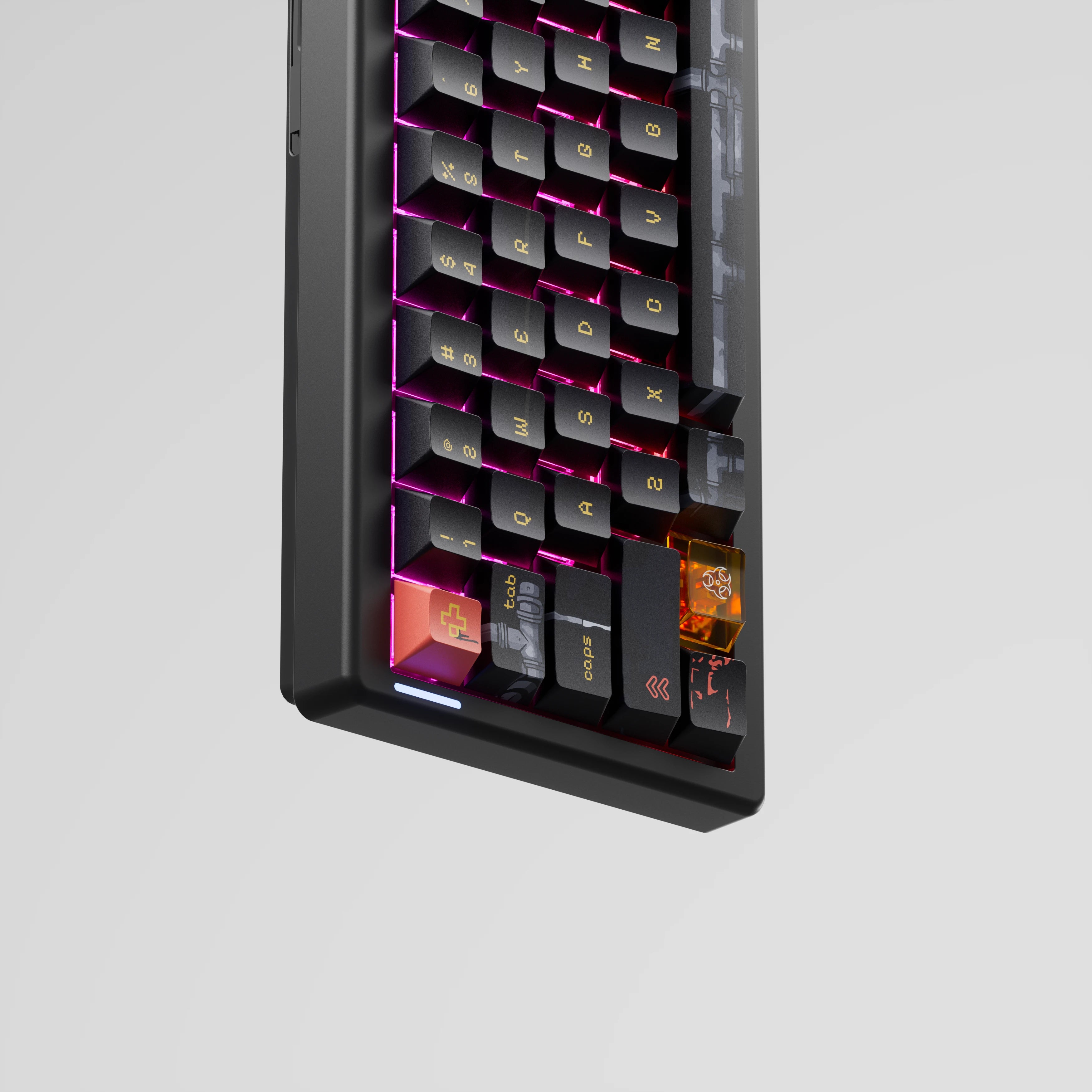 QwertyKey61 PRO Fallout Bluetooth vezeték nélküli Hotswap RGB VIA mechanikus játékbillentyűzet