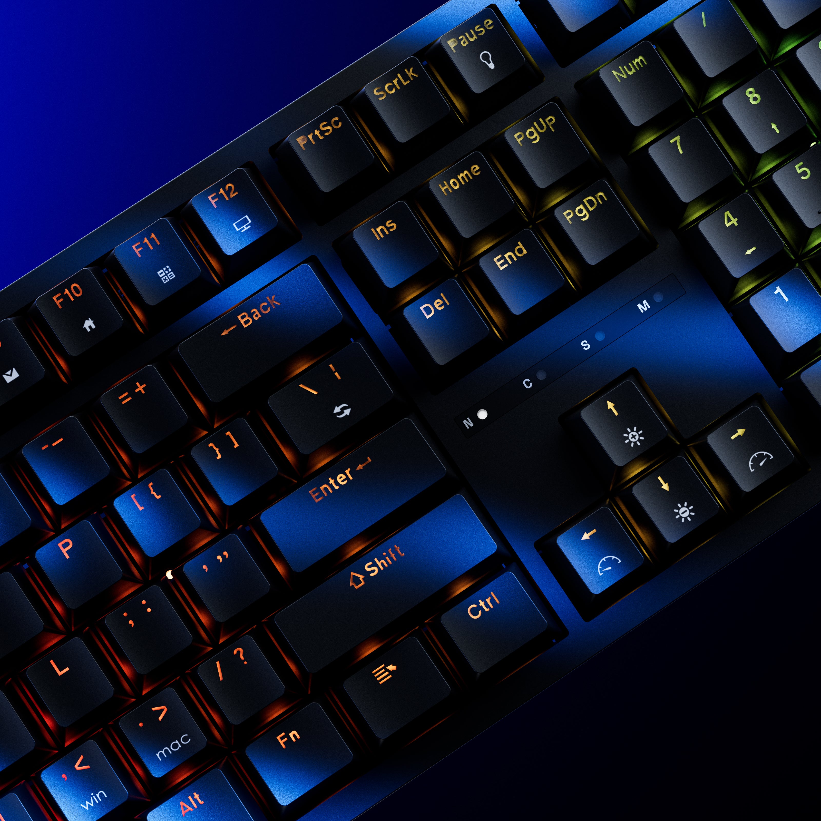 QwertyKey H100 Fekete Bluetooth Vezeték Nélküli Hotswap RGB Mechanikus Játékbillentyűzet