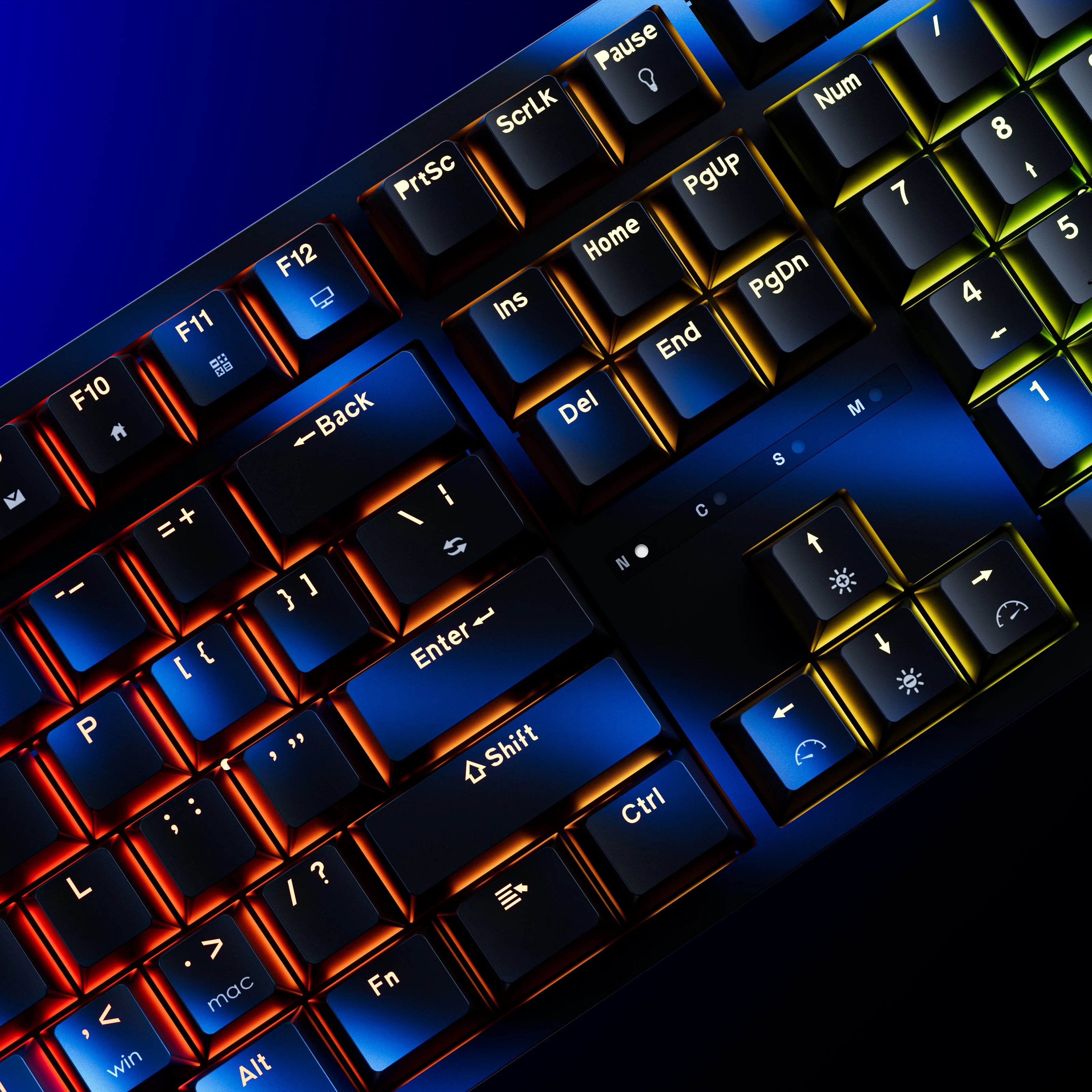 QwertyKey H100 Fekete Bluetooth Vezeték Nélküli Hotswap RGB Mechanikus Játékbillentyűzet