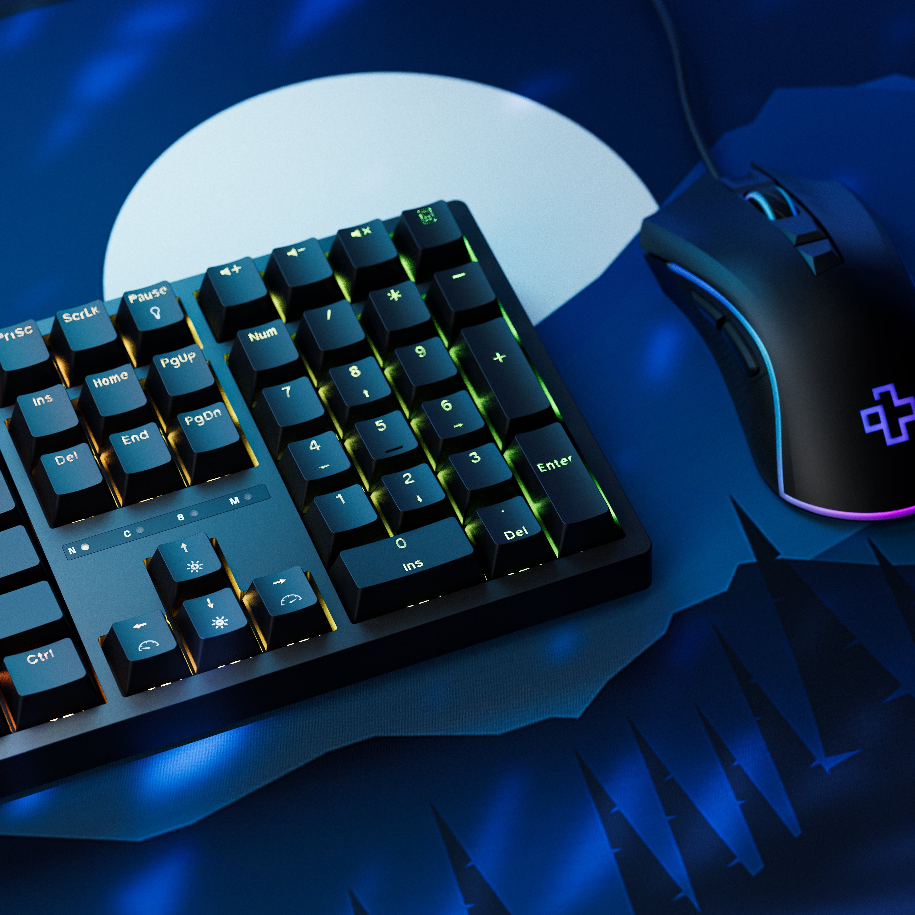 QwertyKey H100 Fekete Bluetooth Vezeték Nélküli Hotswap RGB Mechanikus Játékbillentyűzet