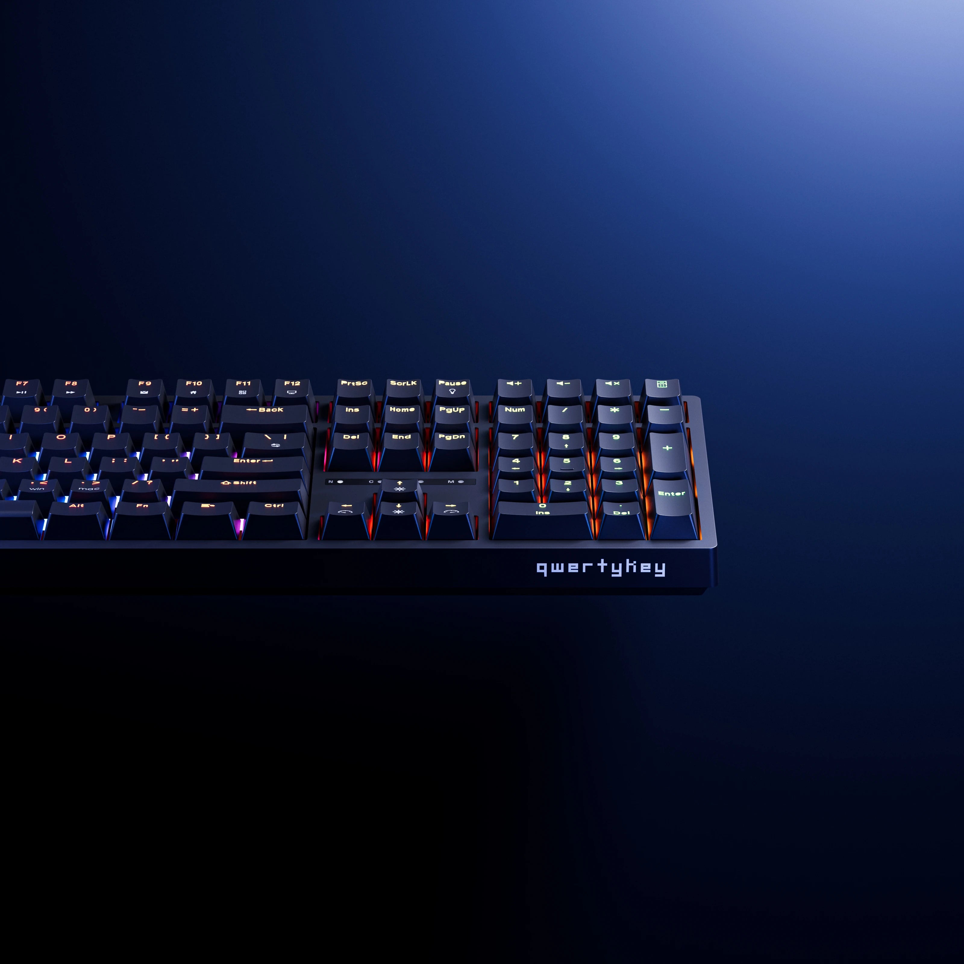 QwertyKey H100 Fekete Bluetooth Vezeték Nélküli Hotswap RGB Mechanikus Játékbillentyűzet