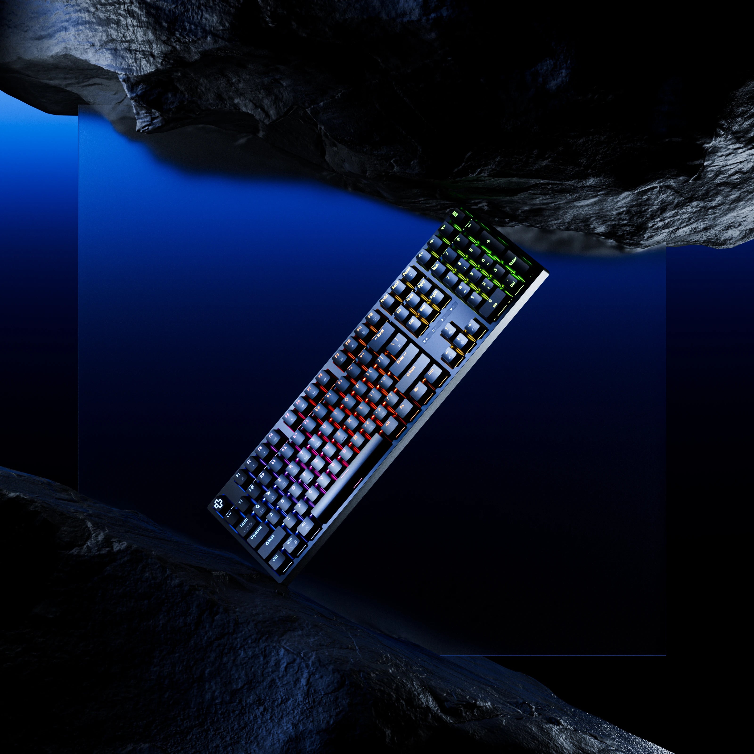 QwertyKey H100 Fekete Bluetooth Vezeték Nélküli Hotswap RGB Mechanikus Játékbillentyűzet