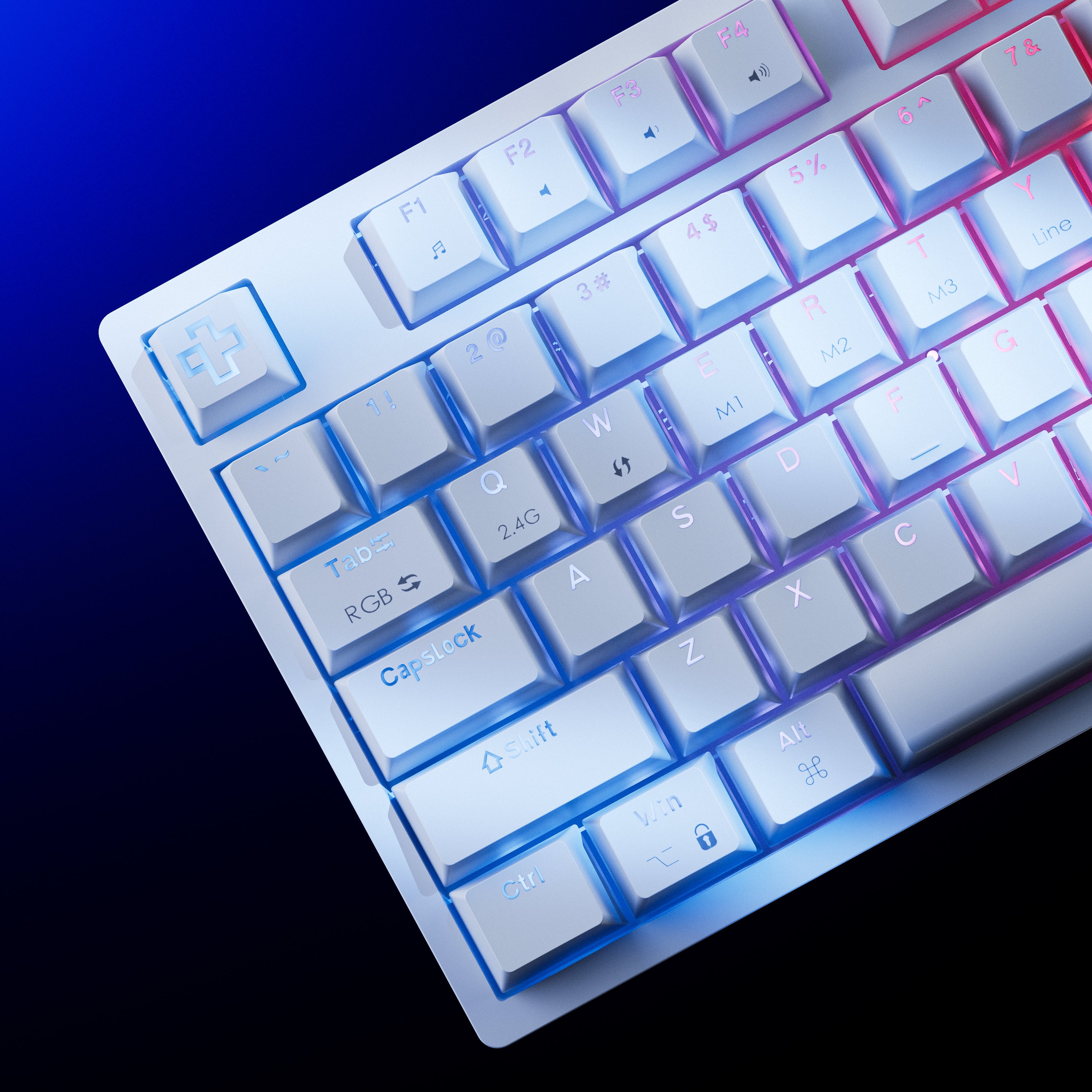 QwertyKey H100 Alba Bluetooth vezeték nélküli hotswap RGB mechanikus játékbillentyűzet