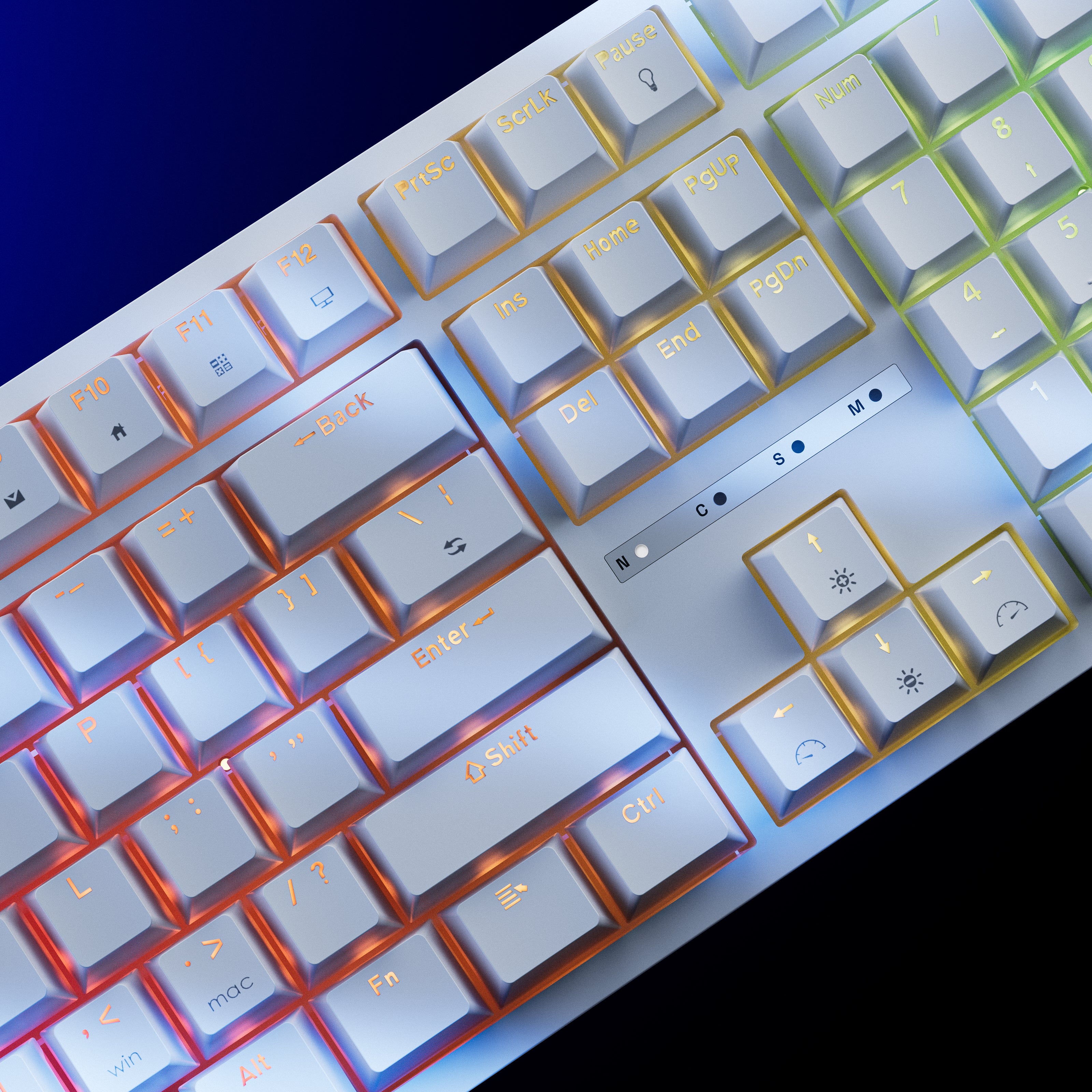 QwertyKey H100 Alba Bluetooth vezeték nélküli hotswap RGB mechanikus játékbillentyűzet