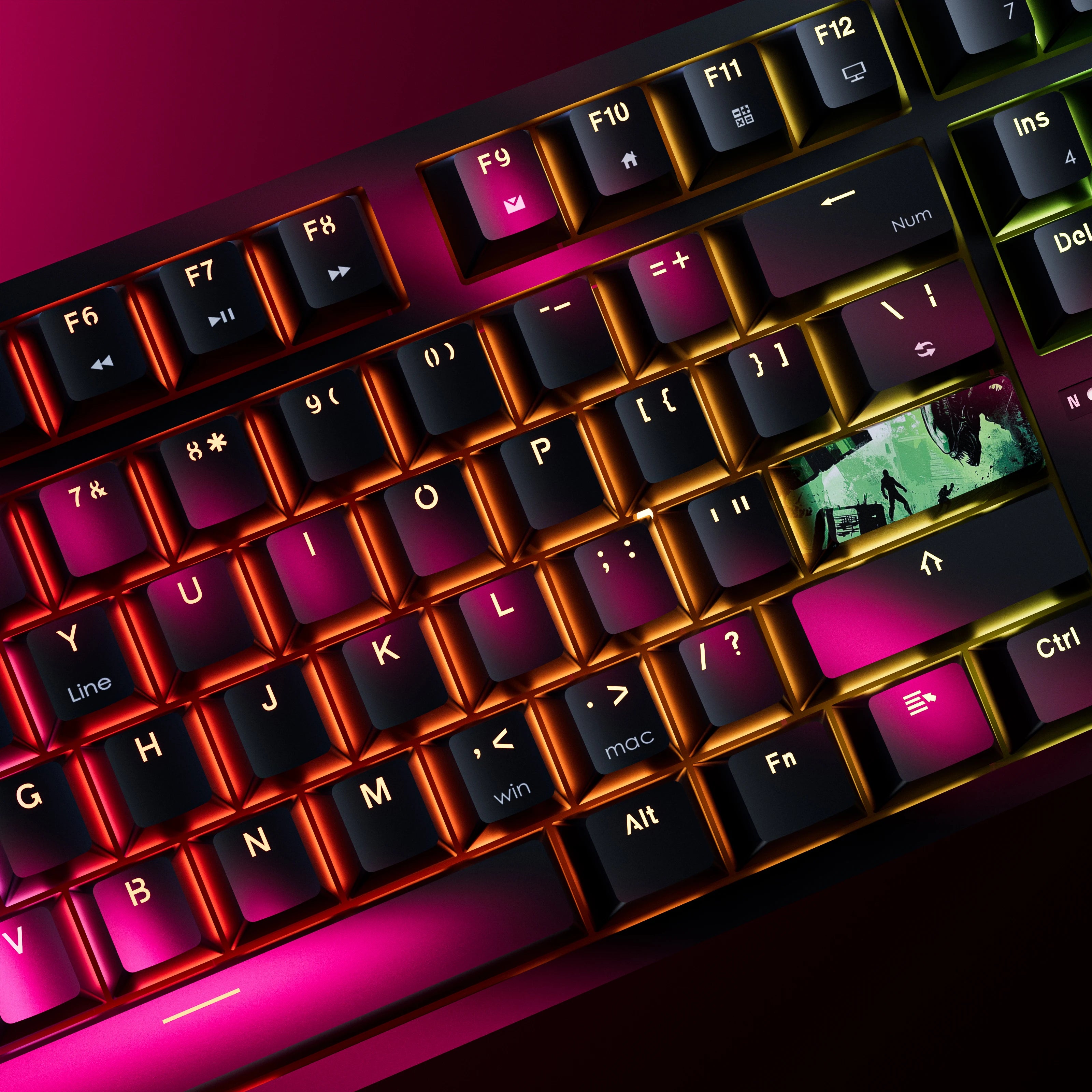 QwertyKey H87 Fekete Bluetooth Vezeték nélküli Hotswap RGB Mechanikus Gaming Billentyűzet