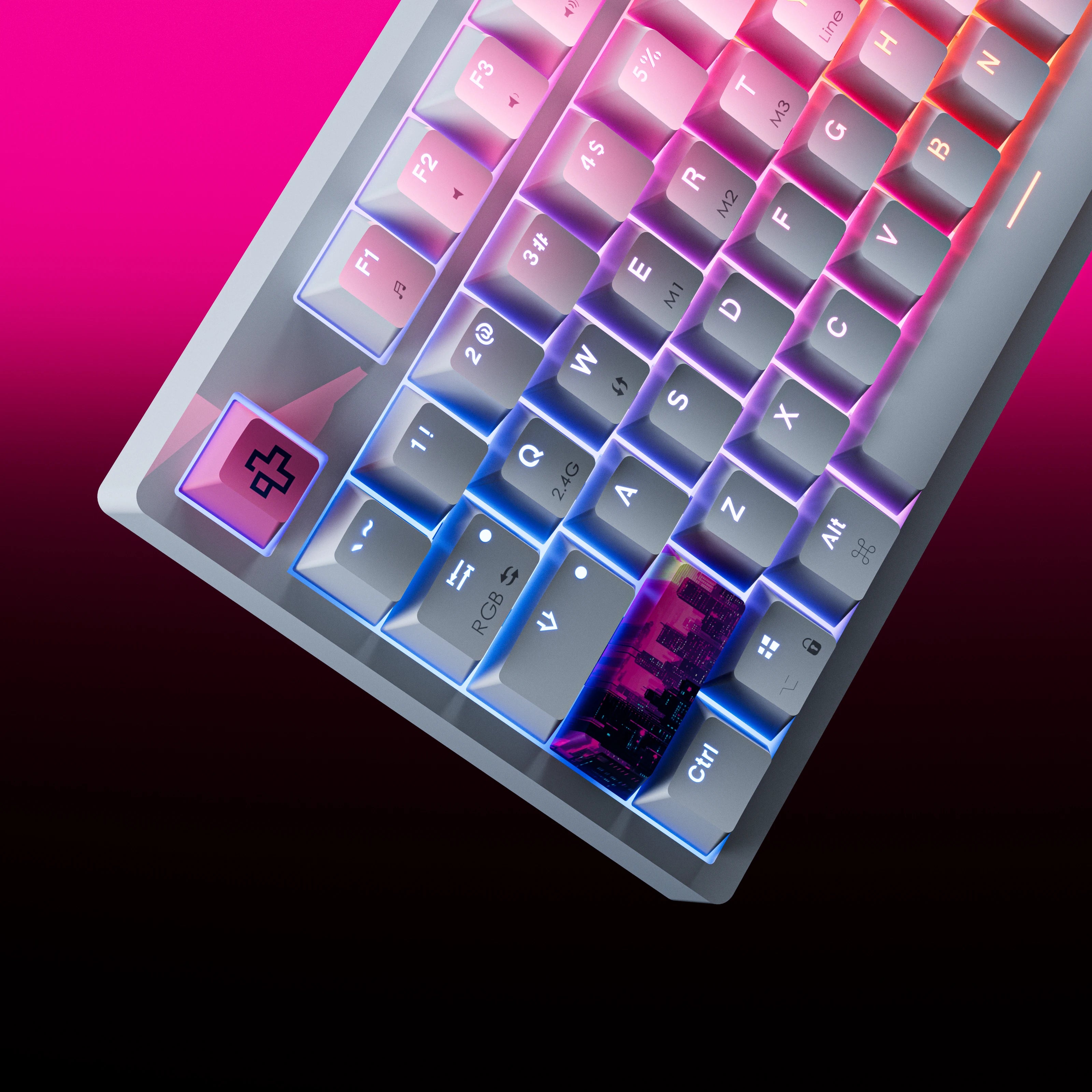 QwertyKey H87 Alba Bluetooth Vezeték nélküli Hotswap RGB Mechanikus Gaming Billentyűzet