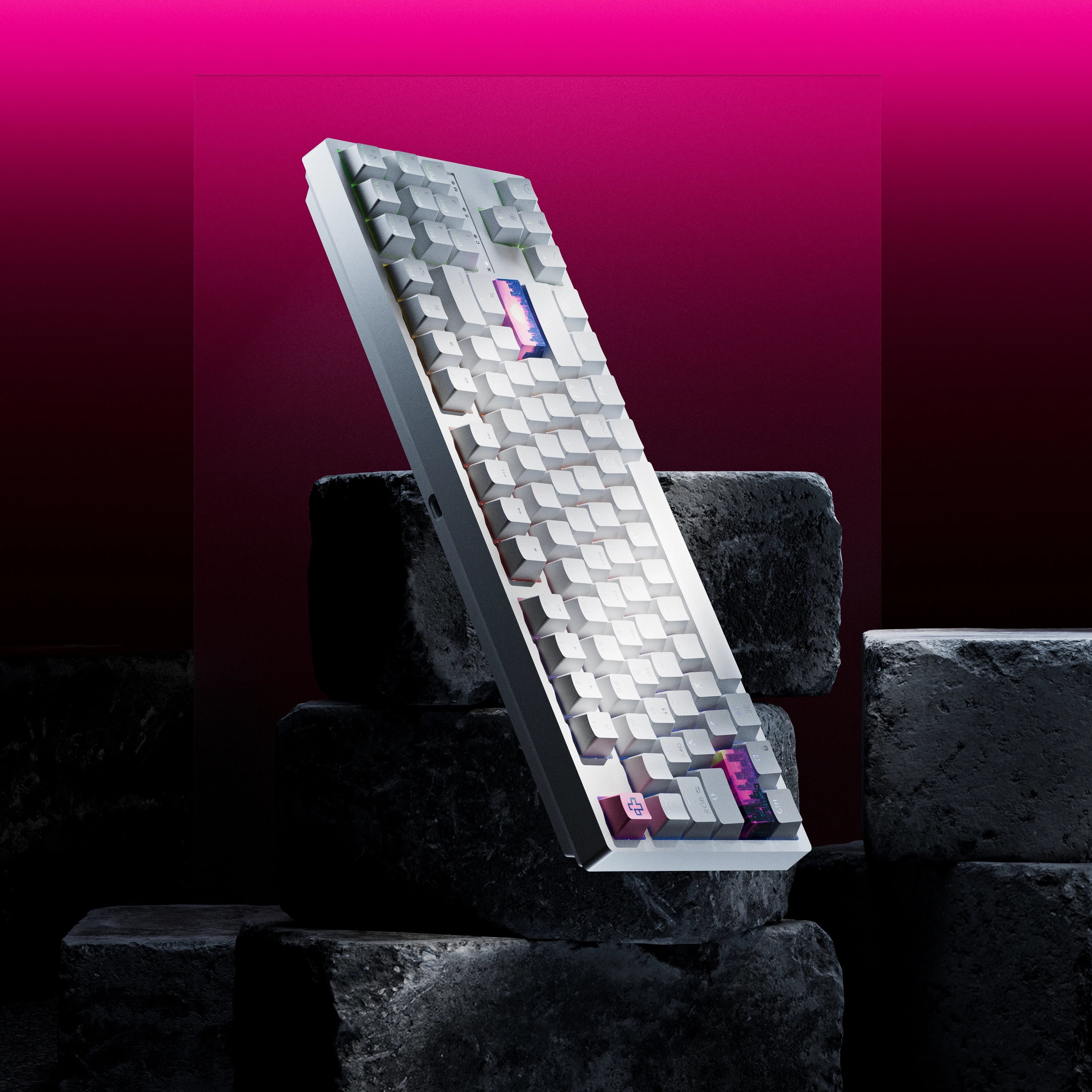 QwertyKey H87 Alba Bluetooth Vezeték nélküli Hotswap RGB Mechanikus Gaming Billentyűzet