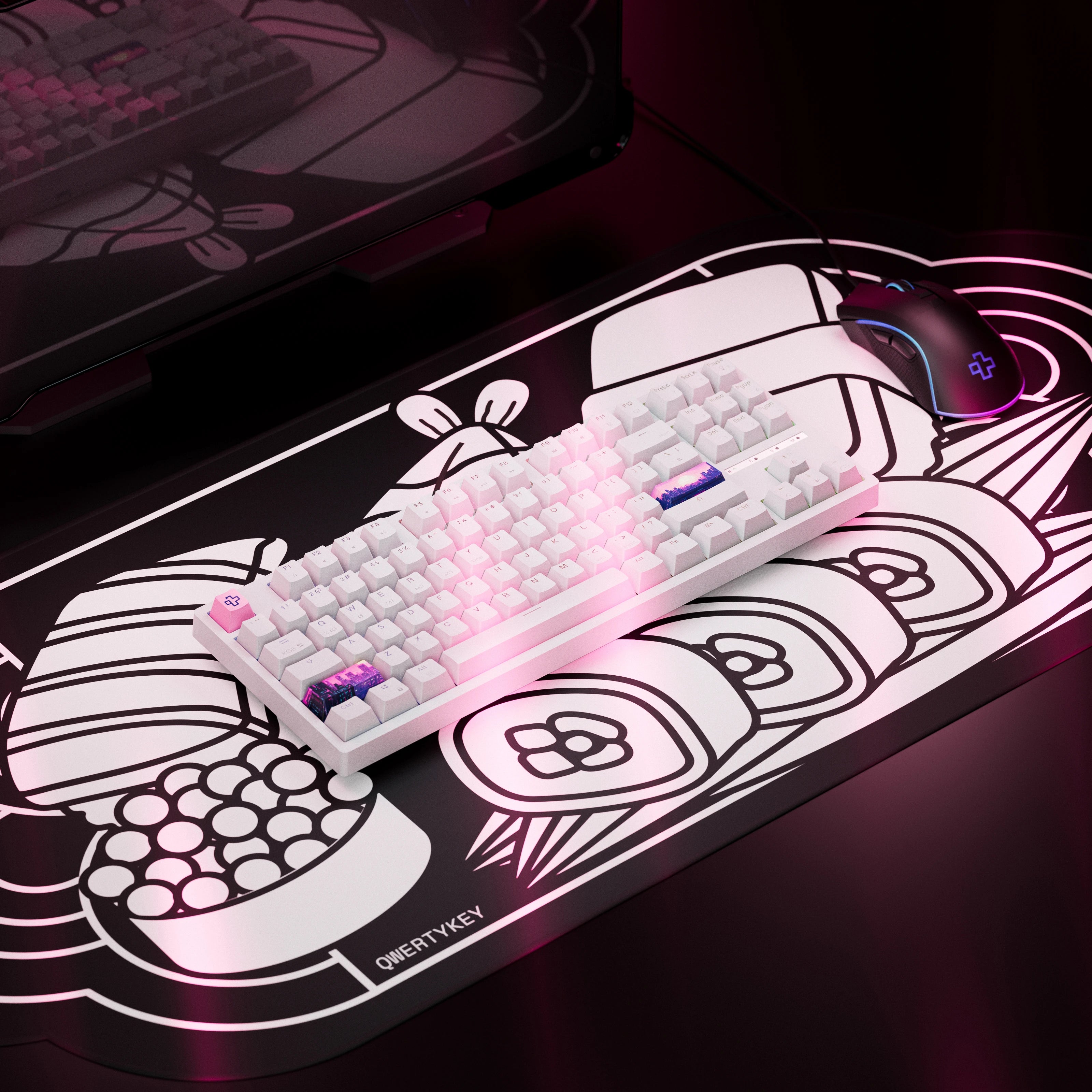 QwertyKey H87 Alba Bluetooth Vezeték nélküli Hotswap RGB Mechanikus Gaming Billentyűzet