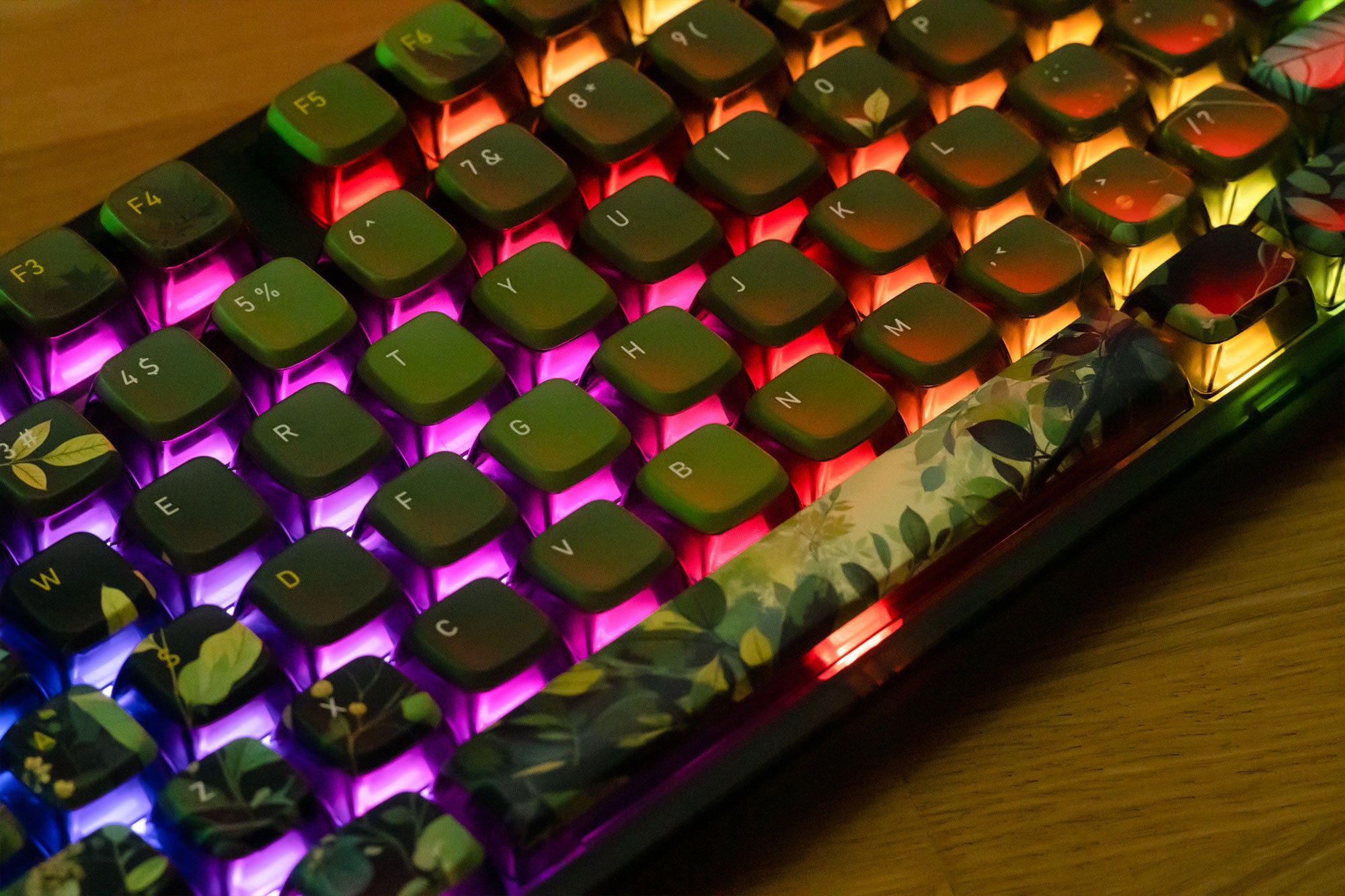 QwertyKey80 Leaf Bluetooth Vezeték nélküli Hotswap RGB QMK/VIA Gasket Rögzített Mechanikus Játékbillentyűzet Képernyővel