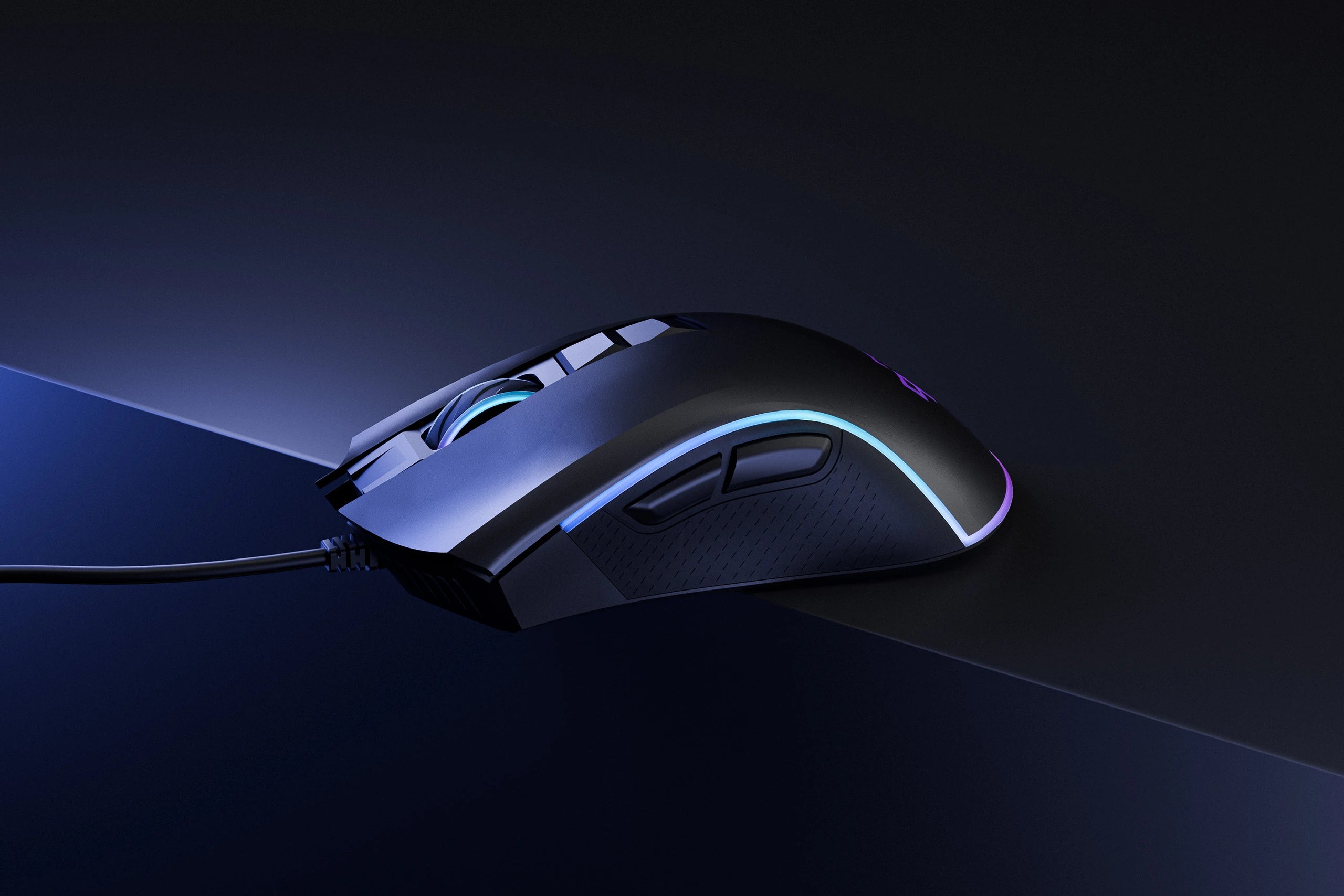 QwertyKey Gaming Egér Forge Fekete, RGB, 12.000 DPI, Szoftver