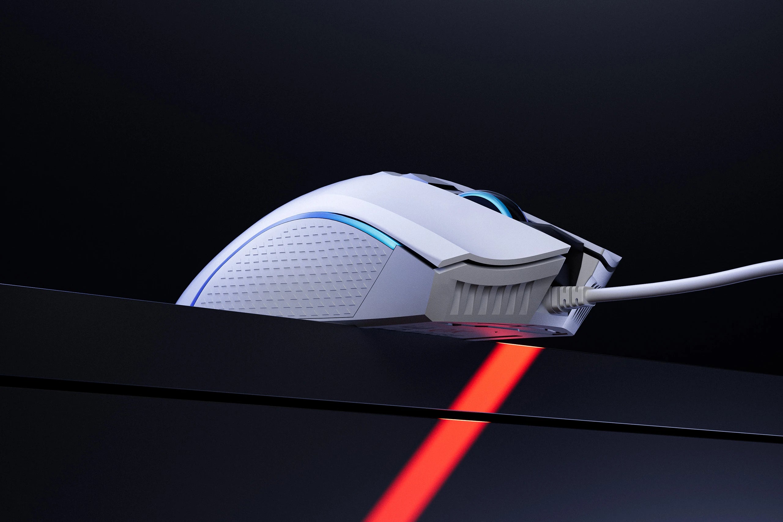 QwertyKey Gaming Egér Forge Alb, RGB, 12.000 DPI, Szoftver