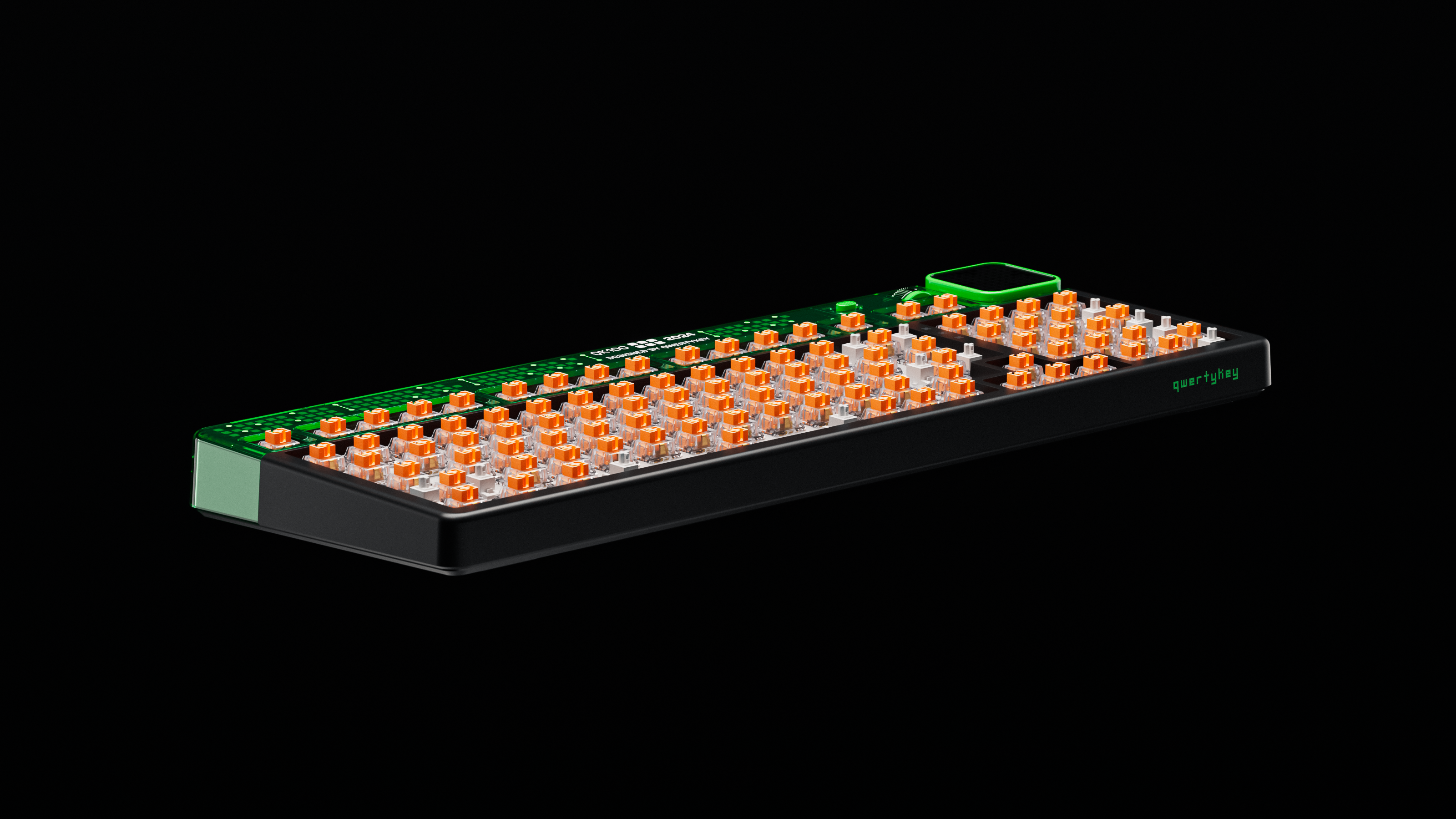 QwertyKey100 Matrix Hotswap RGB Ecran Pixel Bluetooth Gasket Mount Mechanikus Gaming Billentyűzet