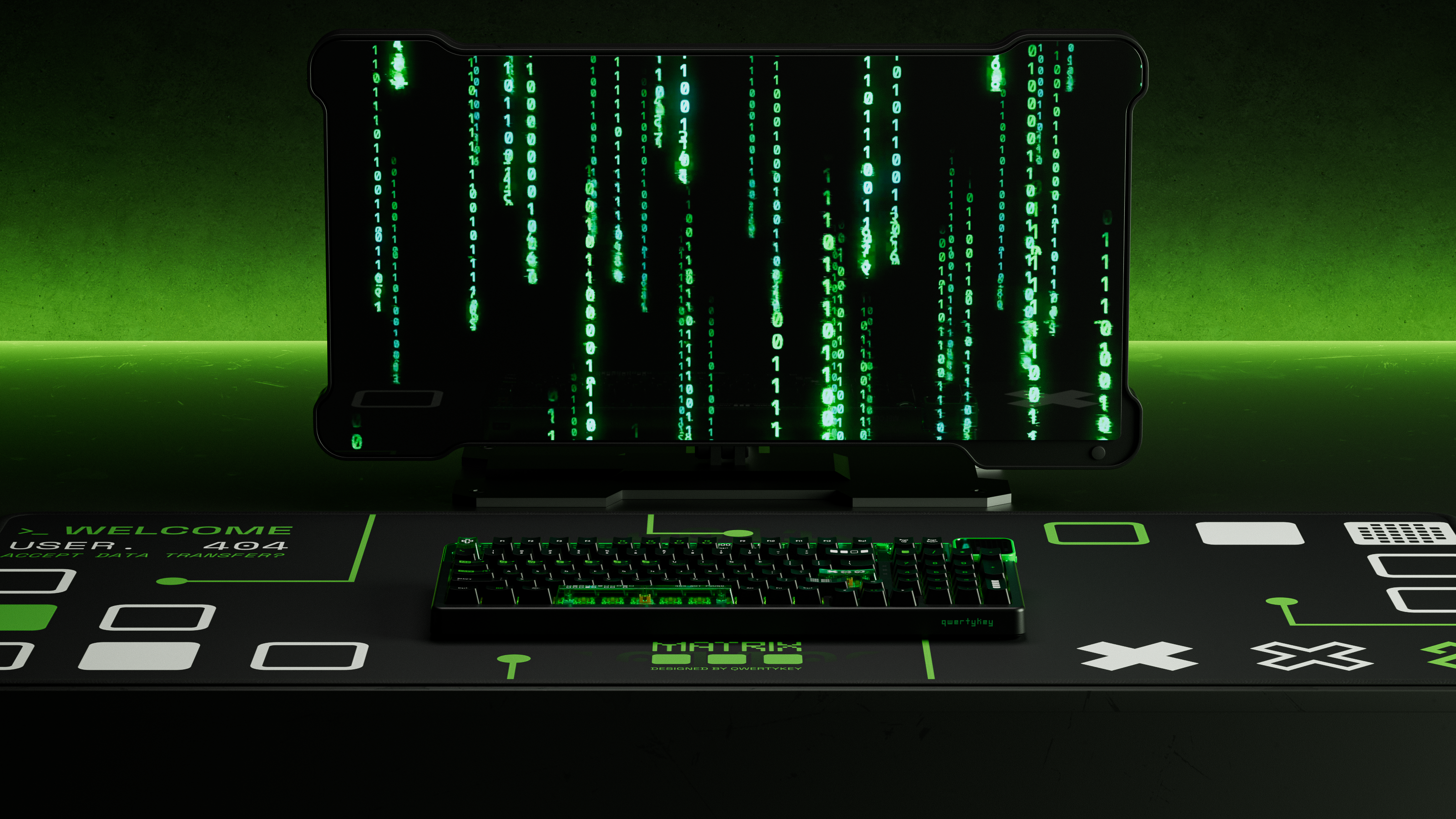 QwertyKey100 Matrix Hotswap RGB Ecran Pixel Bluetooth Gasket Mount Mechanikus Gaming Billentyűzet