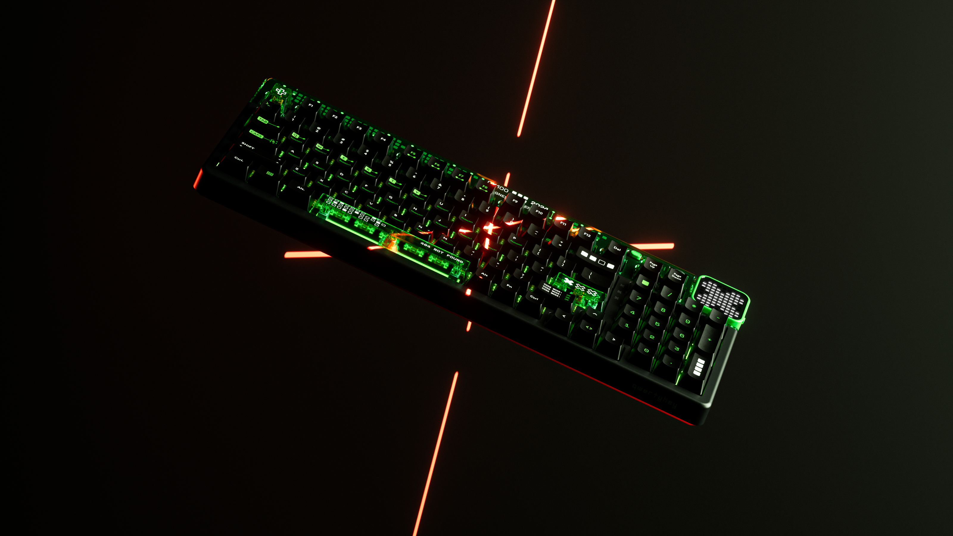 QwertyKey100 Matrix Hotswap RGB Ecran Pixel Bluetooth Gasket Mount Mechanikus Gaming Billentyűzet