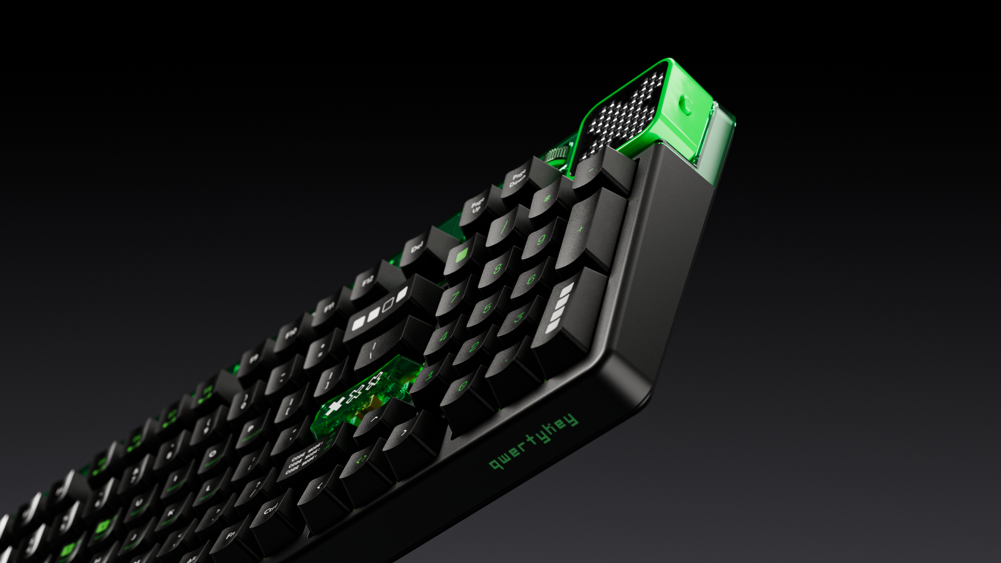 QwertyKey100 Matrix Hotswap RGB Ecran Pixel Bluetooth Gasket Mount Mechanikus Gaming Billentyűzet