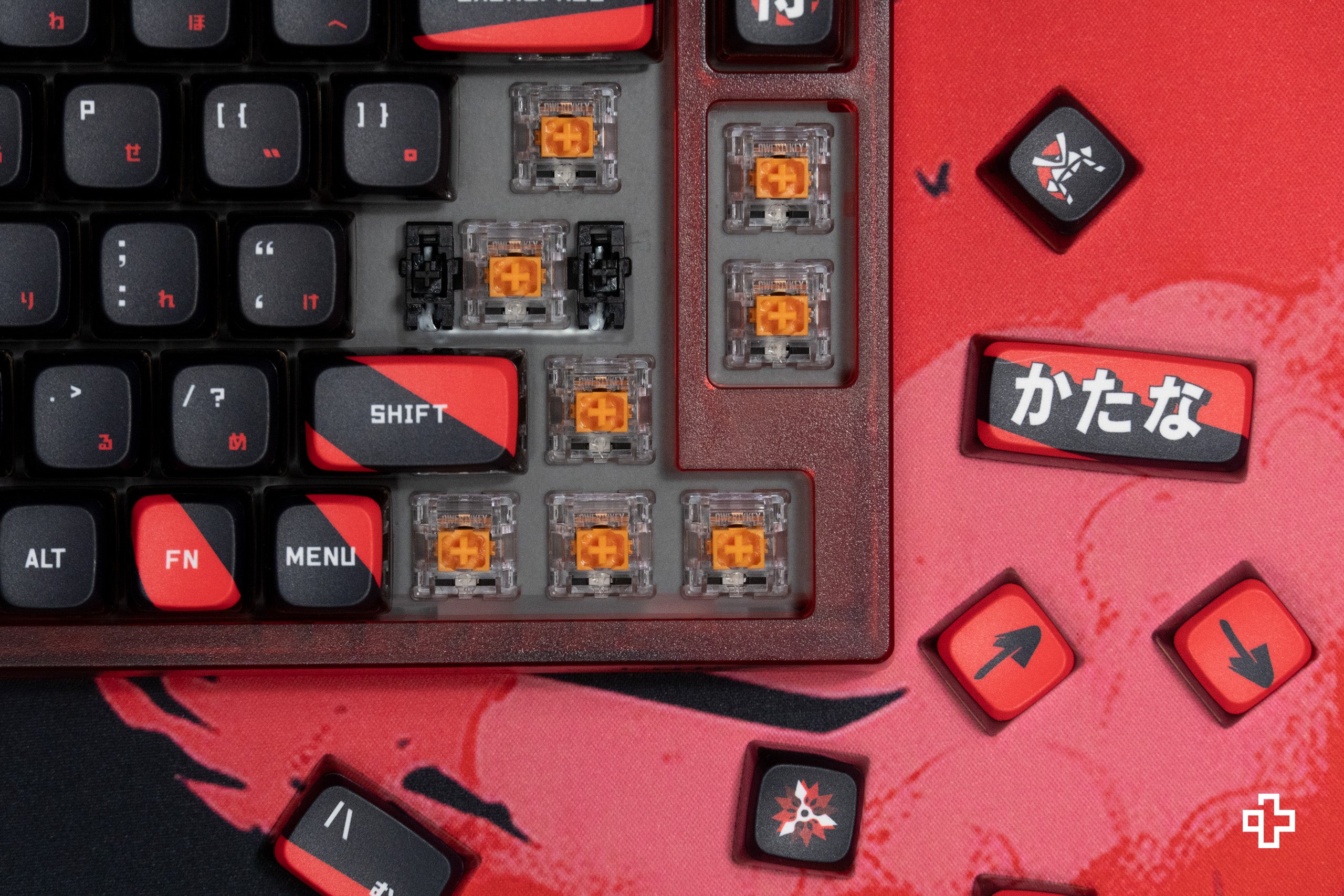 QwertyKey75 Samurai Bluetooth Vezeték nélküli Hotswap RGB VIA/QMK Gasket Rögzített Mechanikus Játékbillentyűzet