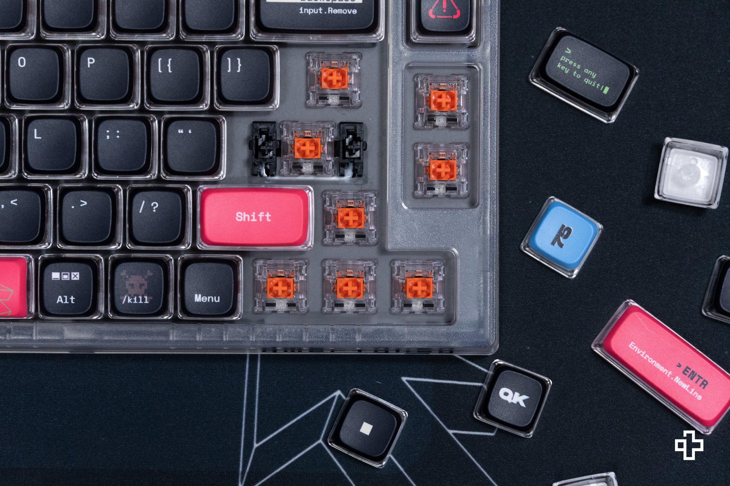 QwertyKey75 Terminál Bluetooth Vezeték nélküli Hotswap RGB VIA/QMK Gasket Rögzített Mechanikus Játékbillentyűzet