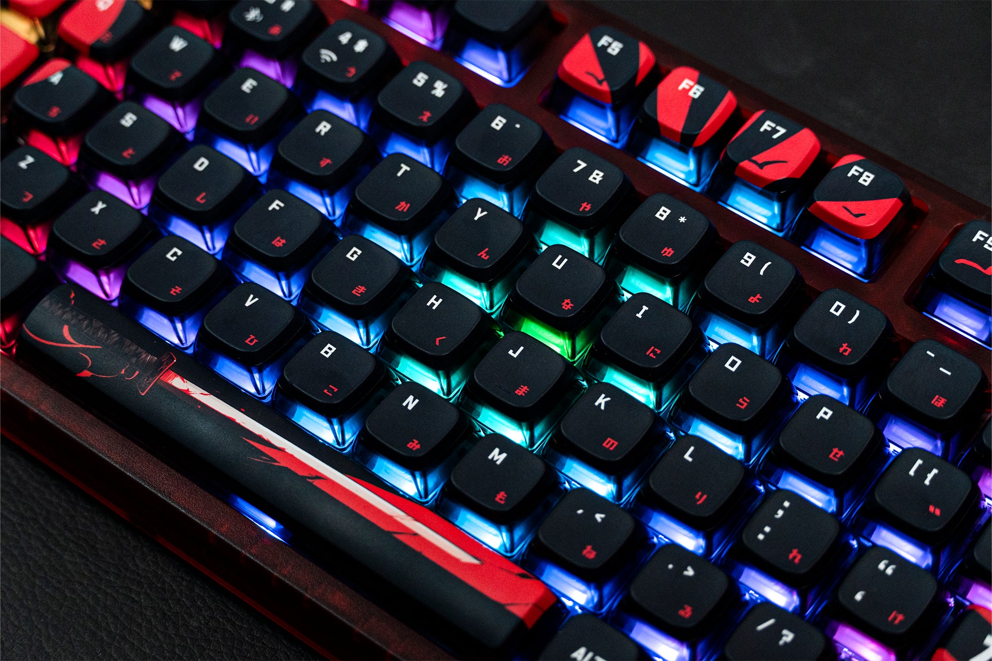 QwertyKey75 Samurai Bluetooth Vezeték nélküli Hotswap RGB VIA/QMK Gasket Rögzített Mechanikus Játékbillentyűzet