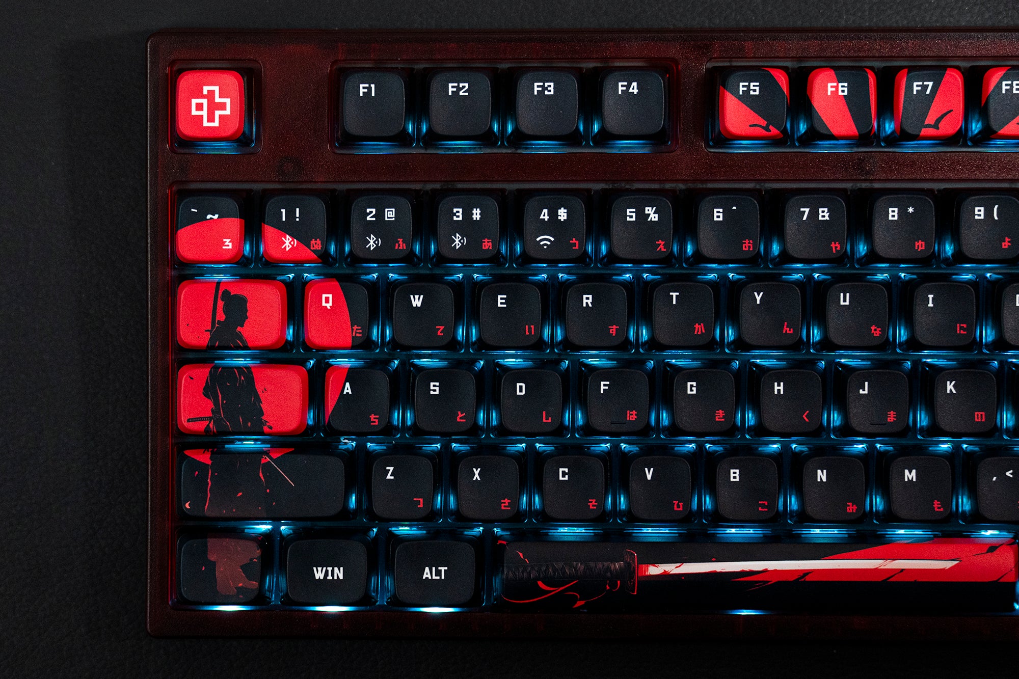 QwertyKey75 Samurai Bluetooth Vezeték nélküli Hotswap RGB VIA/QMK Gasket Rögzített Mechanikus Játékbillentyűzet