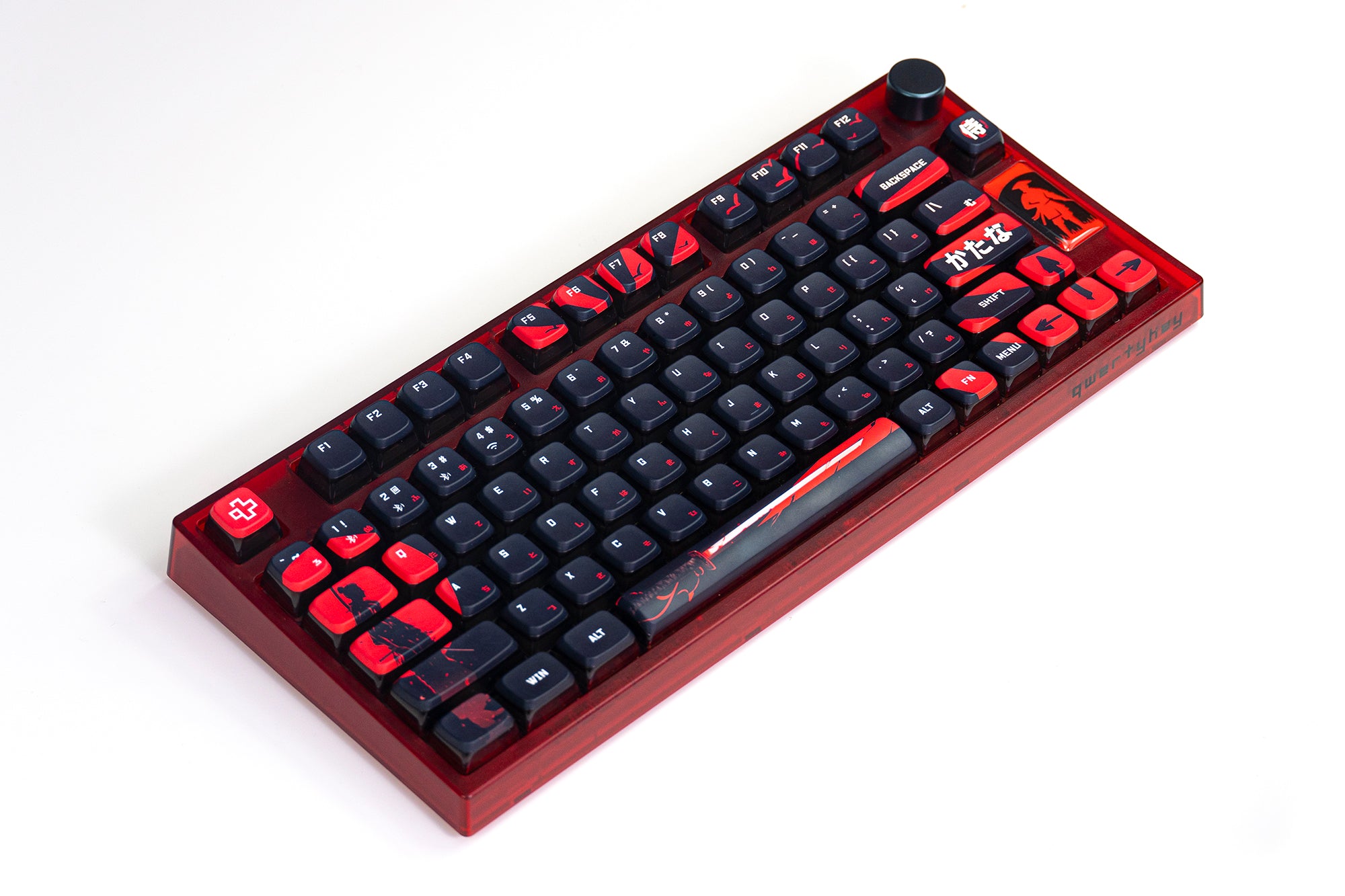 QwertyKey75 Samurai Bluetooth Vezeték nélküli Hotswap RGB VIA/QMK Gasket Rögzített Mechanikus Játékbillentyűzet