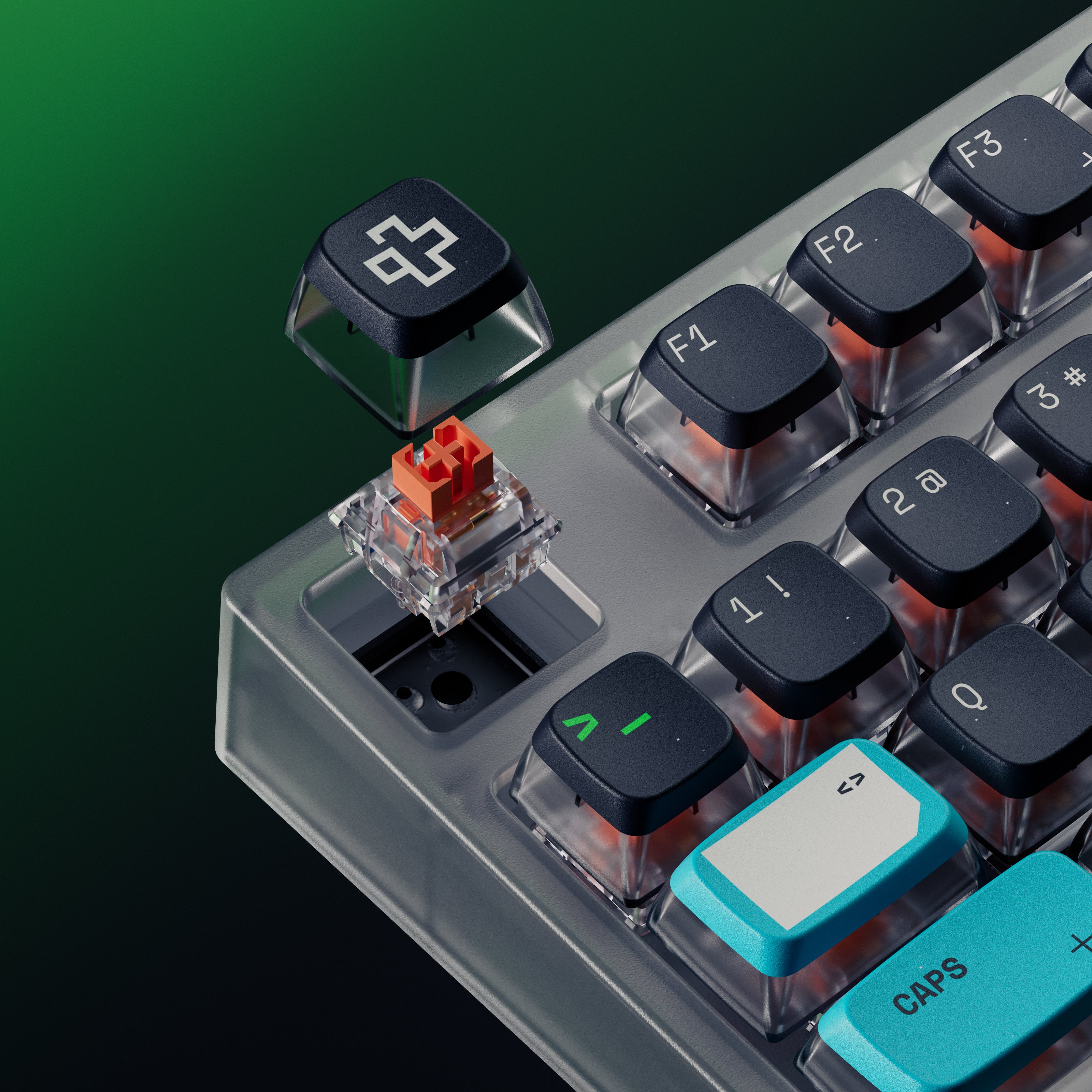 QwertyKey75 Terminál Bluetooth Vezeték nélküli Hotswap RGB VIA/QMK Gasket Rögzített Mechanikus Játékbillentyűzet