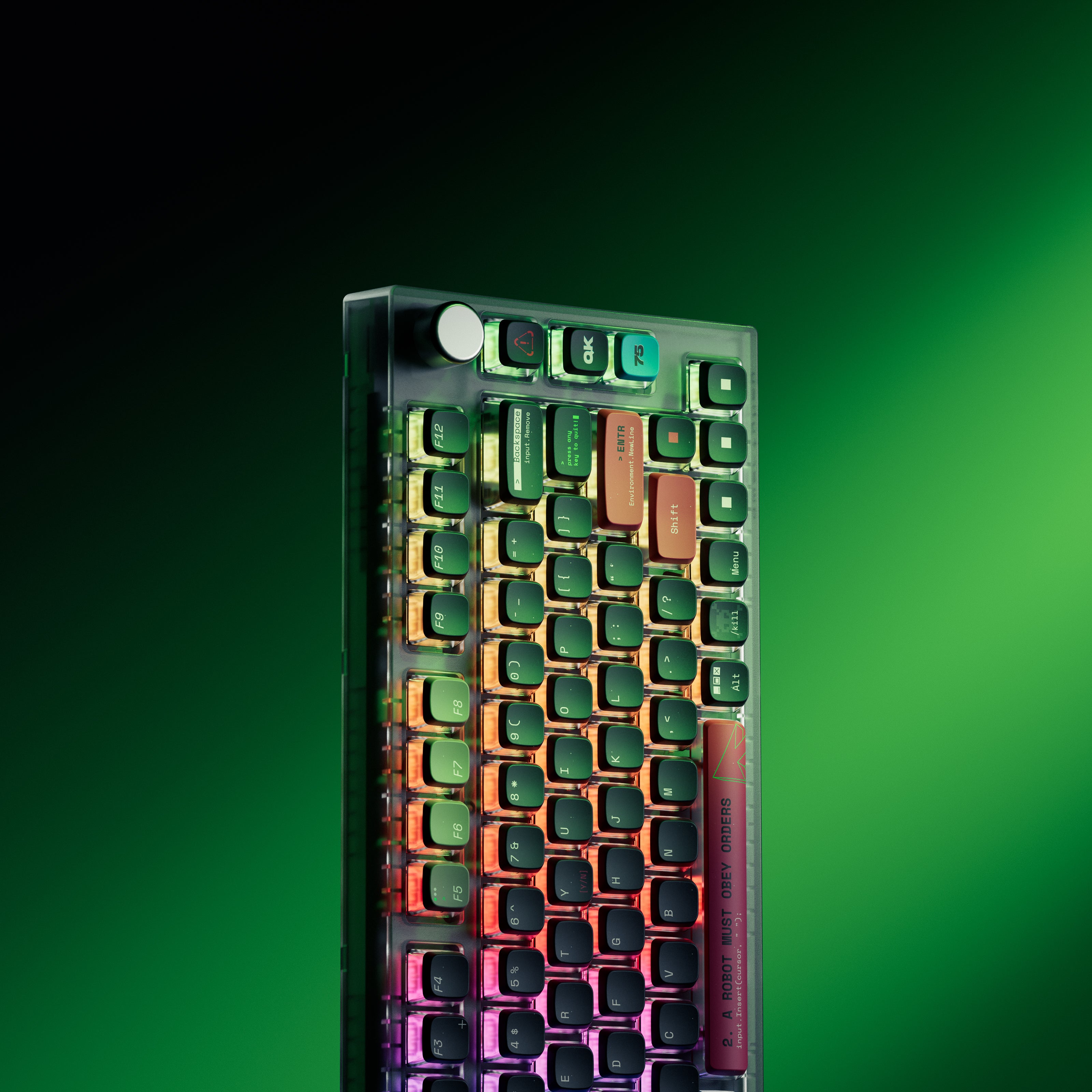 QwertyKey75 Terminál Bluetooth Vezeték nélküli Hotswap RGB VIA/QMK Gasket Rögzített Mechanikus Játékbillentyűzet