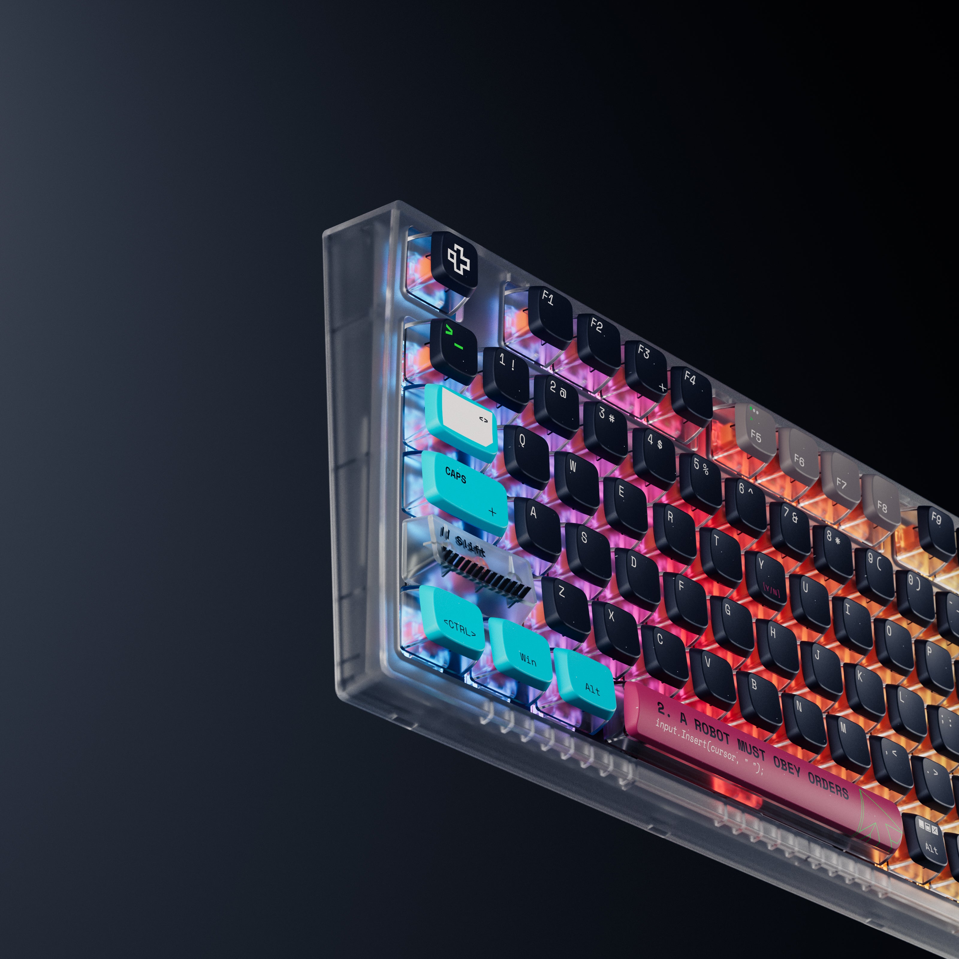 QwertyKey75 Terminál Bluetooth Vezeték nélküli Hotswap RGB VIA/QMK Gasket Rögzített Mechanikus Játékbillentyűzet