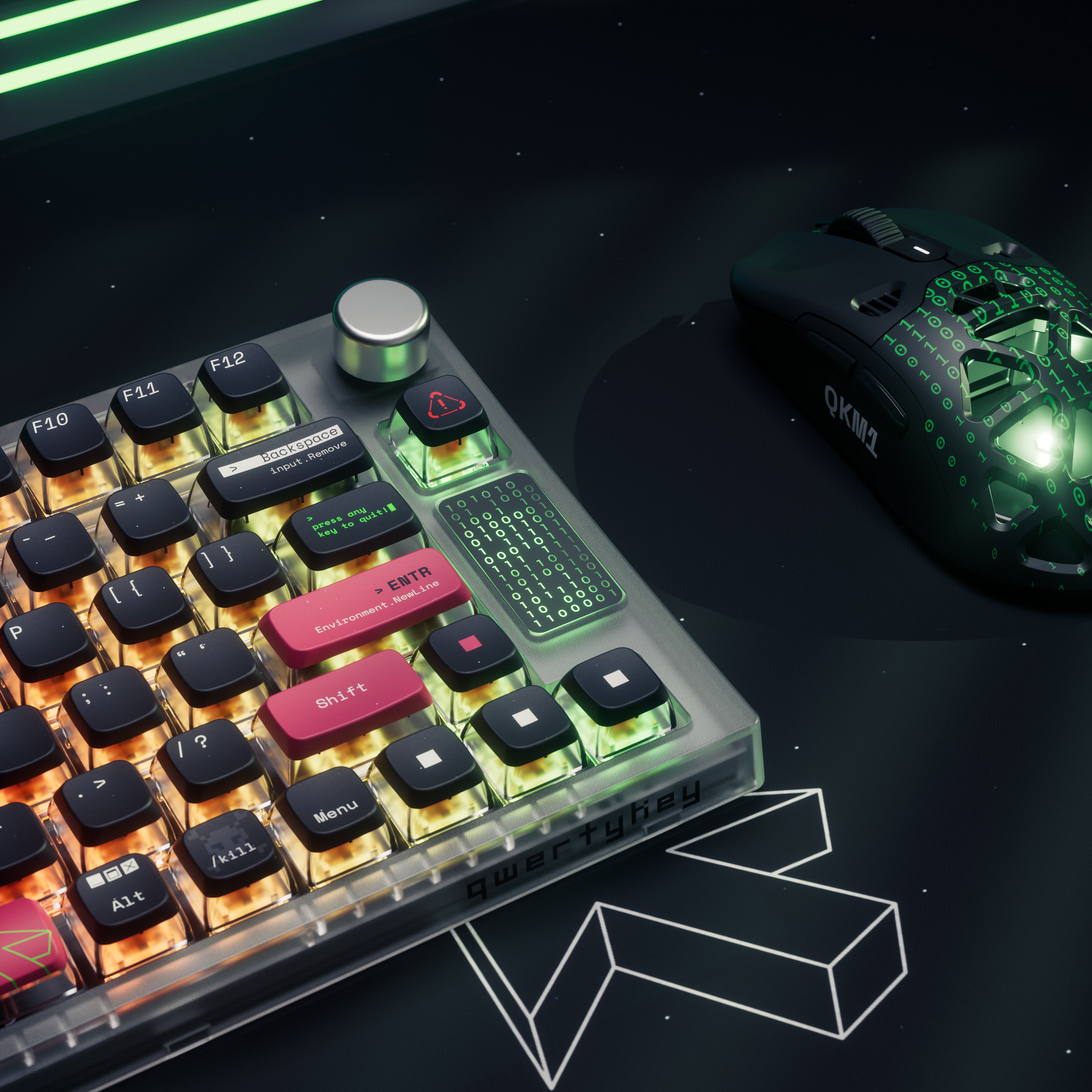 QwertyKey75 Terminál Bluetooth Vezeték nélküli Hotswap RGB VIA/QMK Gasket Rögzített Mechanikus Játékbillentyűzet