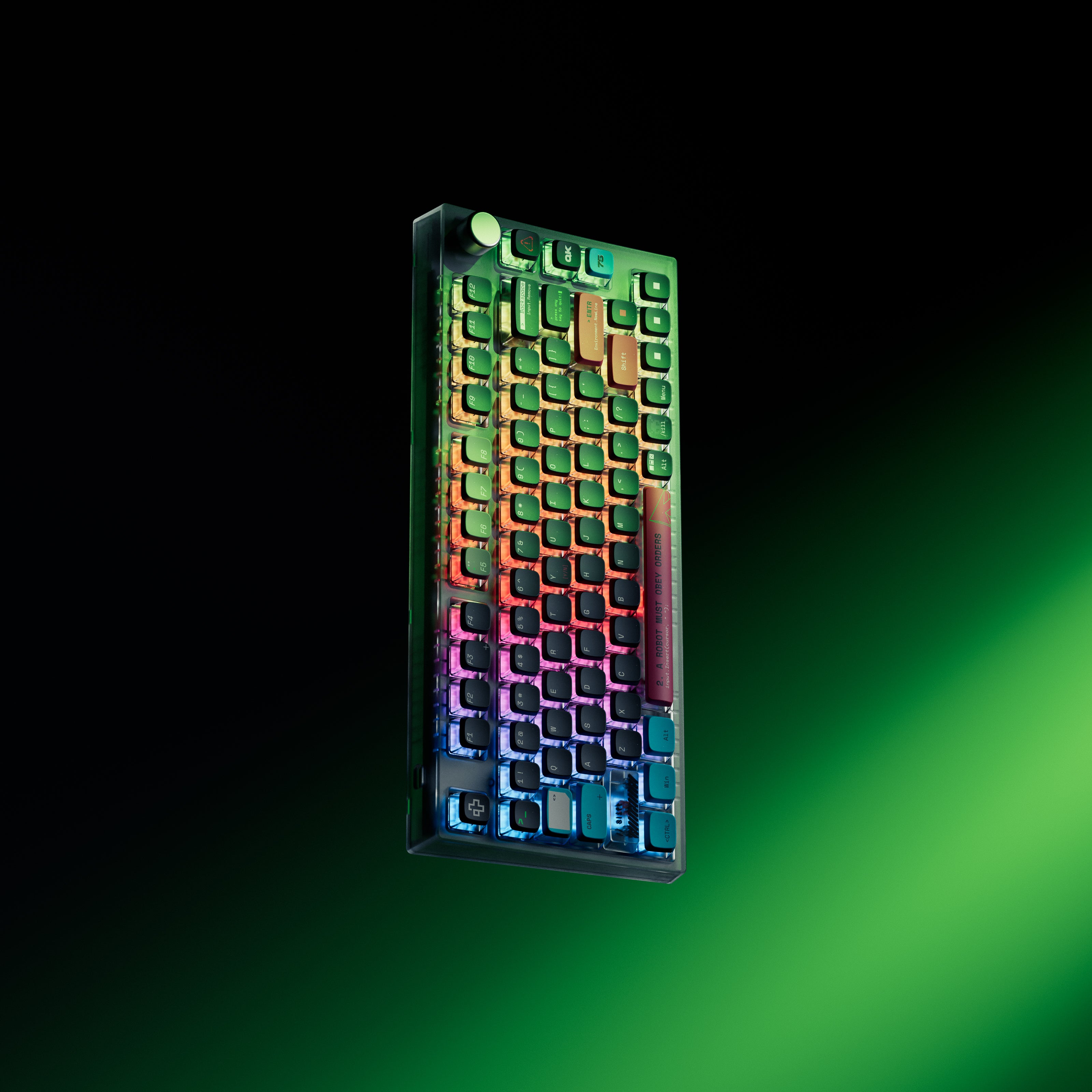 QwertyKey75 Terminál Bluetooth Vezeték nélküli Hotswap RGB VIA/QMK Gasket Rögzített Mechanikus Játékbillentyűzet