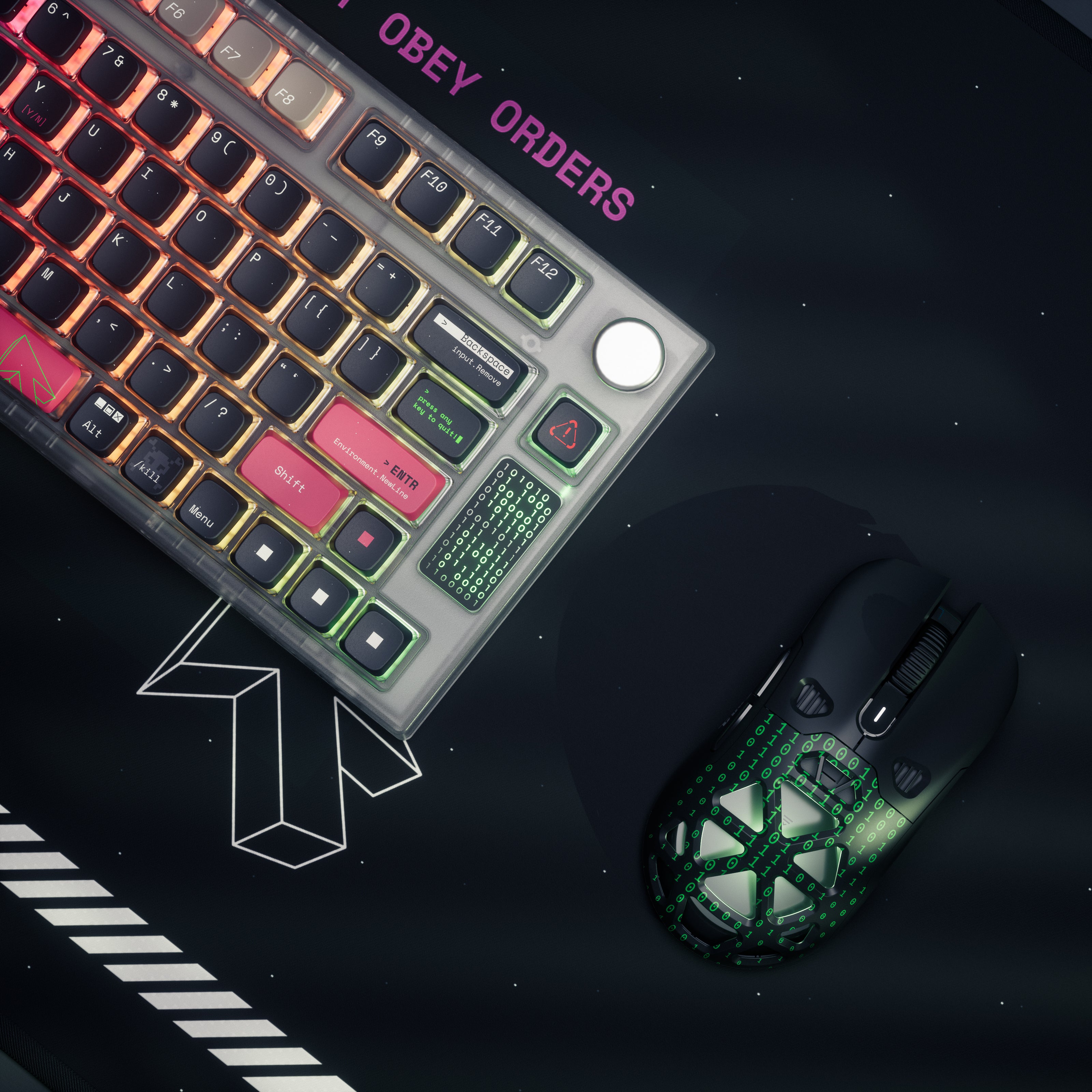 QwertyKey75 Terminál Bluetooth Vezeték nélküli Hotswap RGB VIA/QMK Gasket Rögzített Mechanikus Játékbillentyűzet