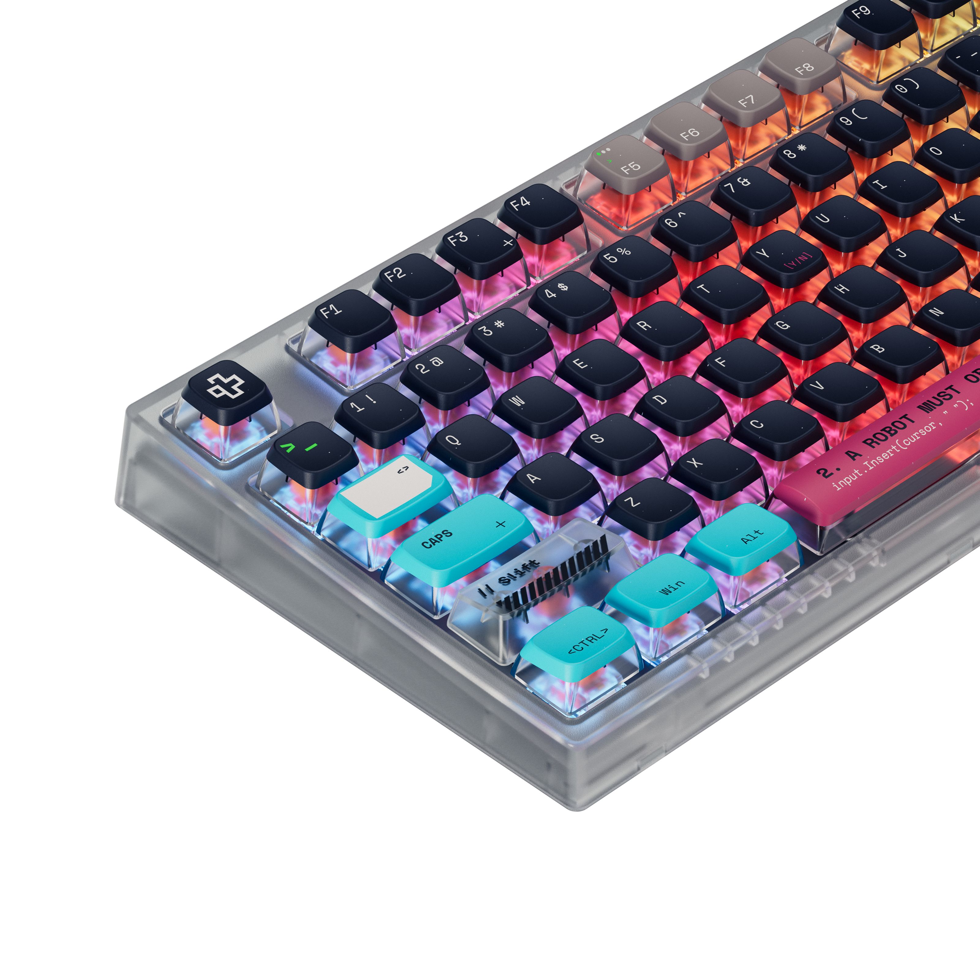 QwertyKey75 Terminál Bluetooth Vezeték nélküli Hotswap RGB VIA/QMK Gasket Rögzített Mechanikus Játékbillentyűzet