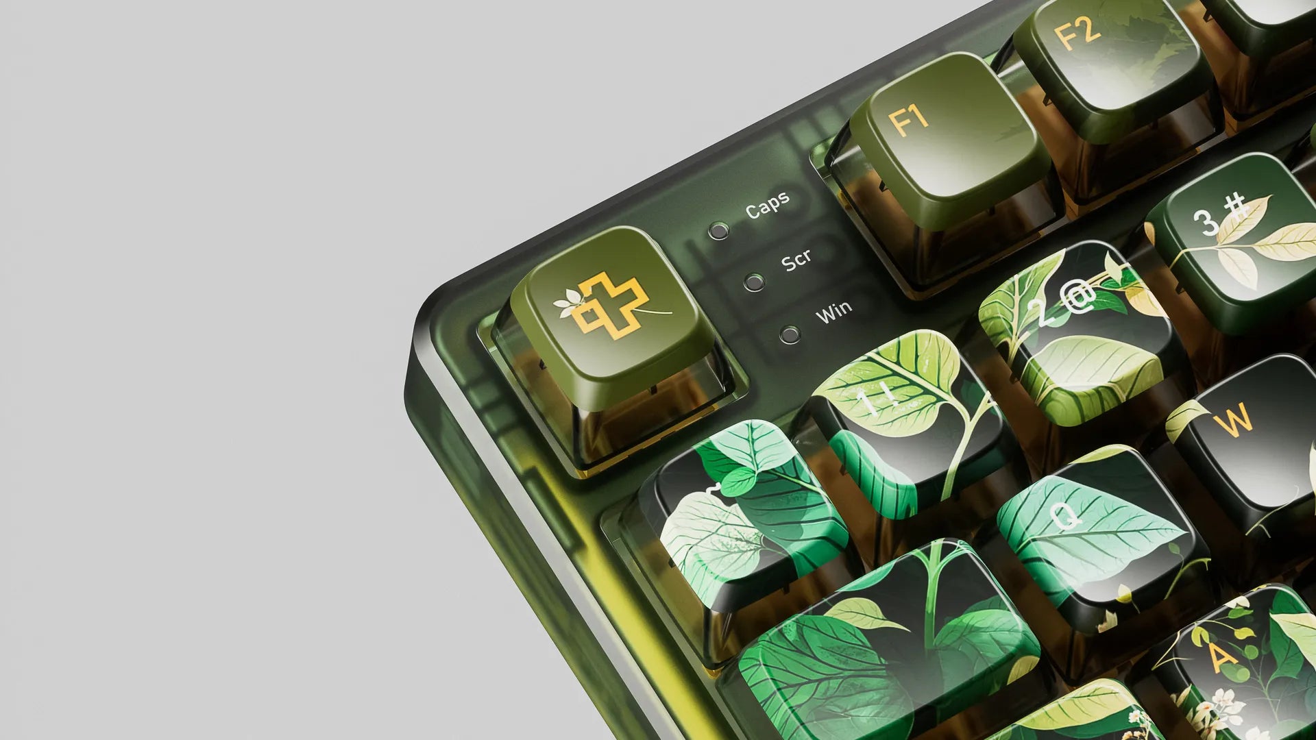 QwertyKey80 Leaf Bluetooth Vezeték nélküli Hotswap RGB QMK/VIA Gasket Rögzített Mechanikus Játékbillentyűzet Képernyővel