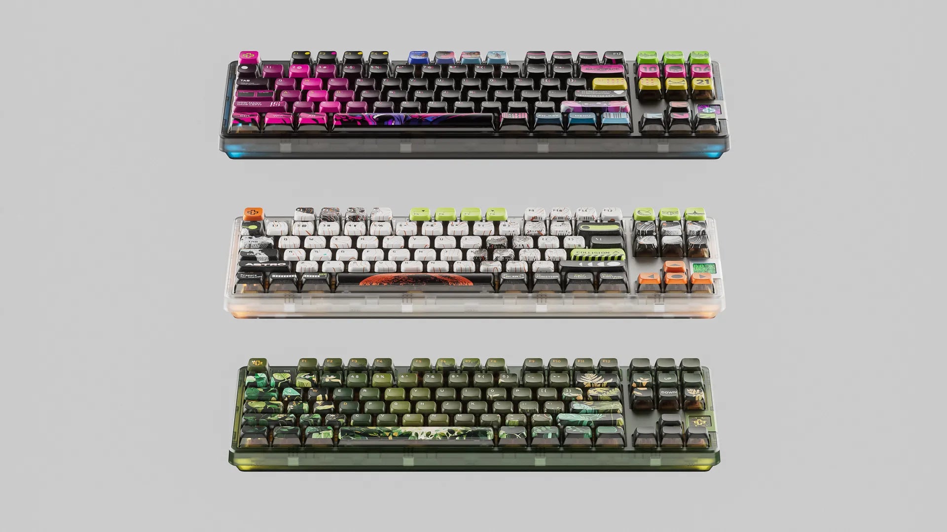 QwertyKey80 Leaf Bluetooth Vezeték nélküli Hotswap RGB QMK/VIA Gasket Rögzített Mechanikus Játékbillentyűzet Képernyővel