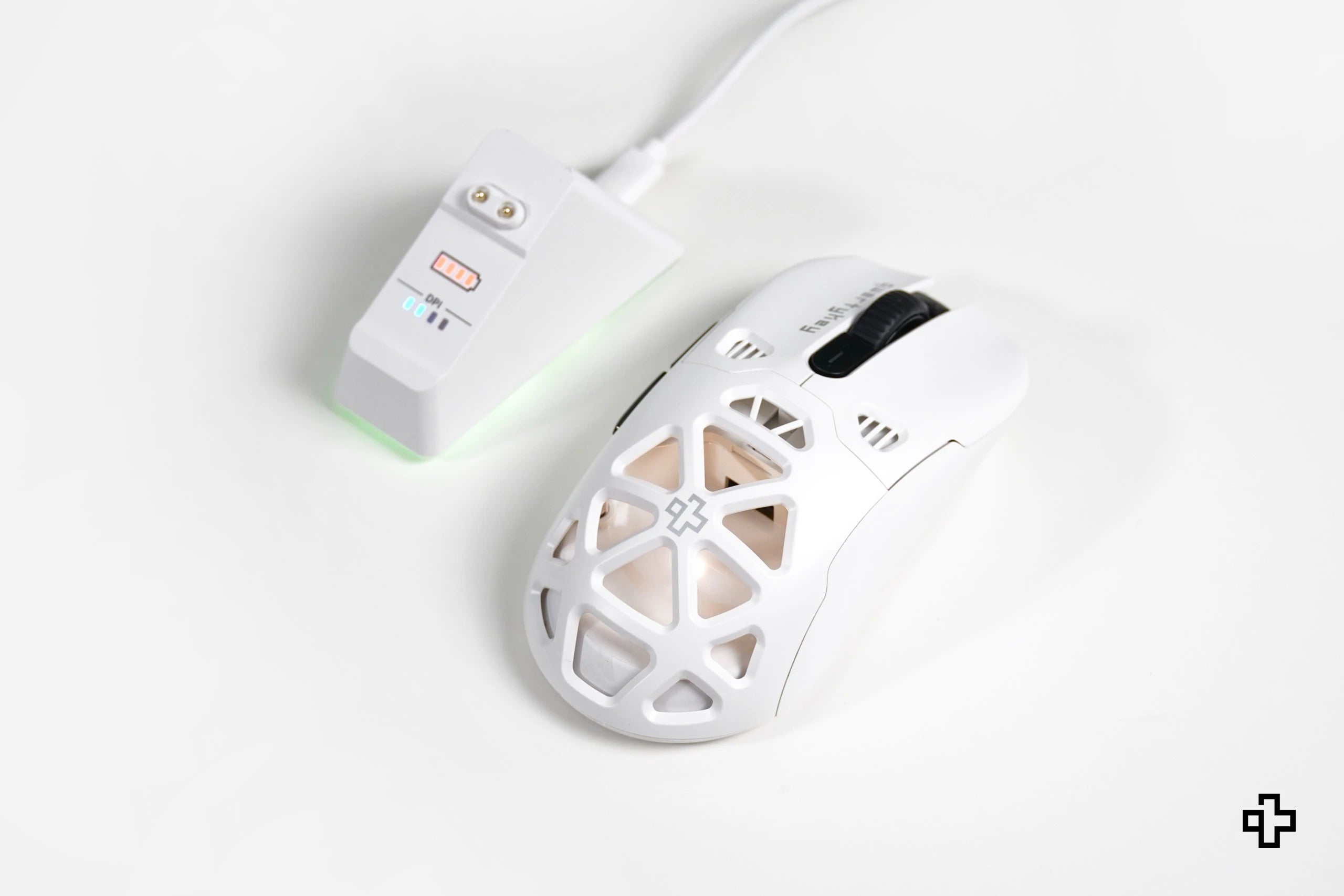 Mouse QwertyKey QKM1 Alb Vezeték nélküli Bluetooth Töltő Dokkoló
