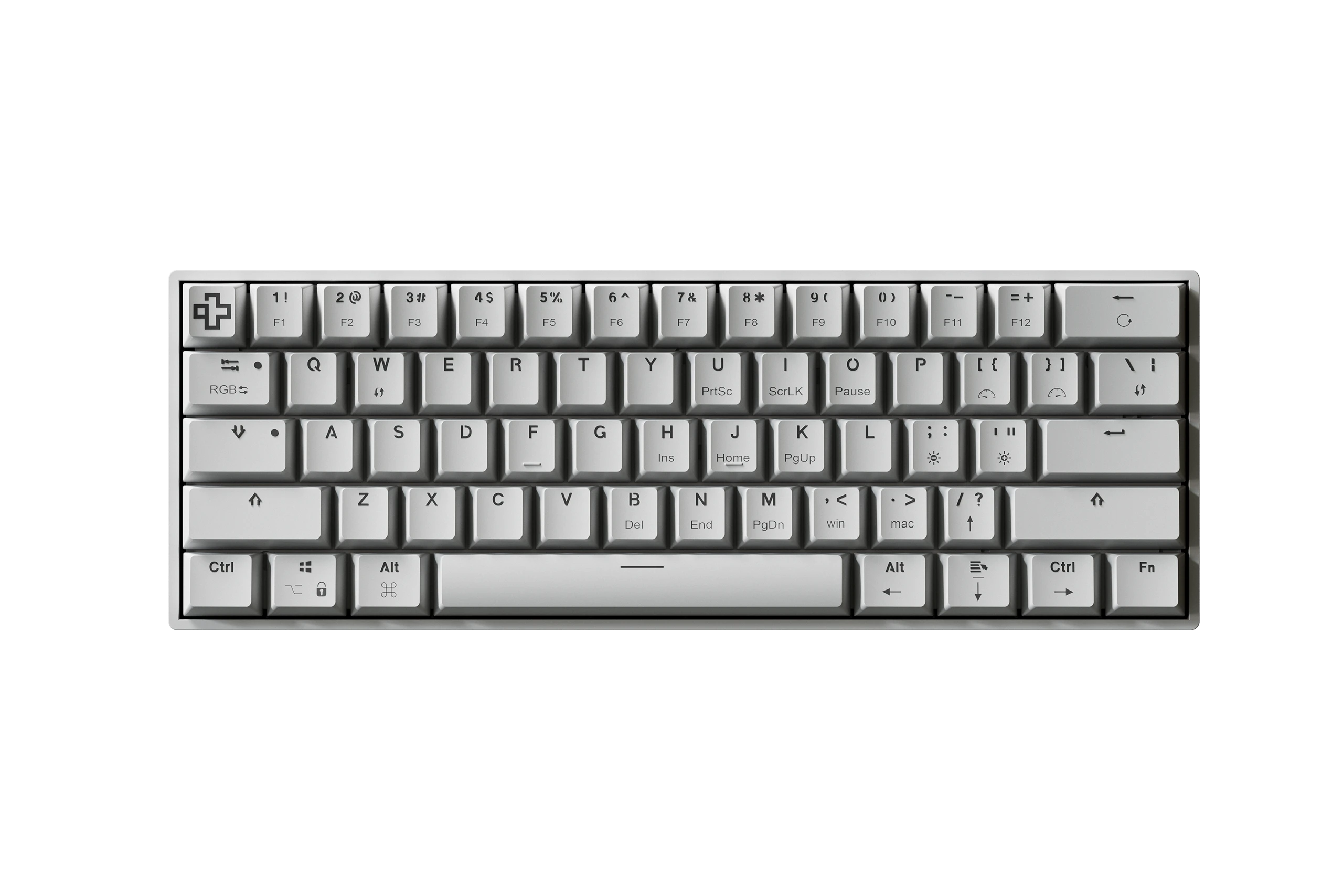 QwertyKey H61 Split Alba Hotswap RGB Mechanikus Játékbillentyűzet