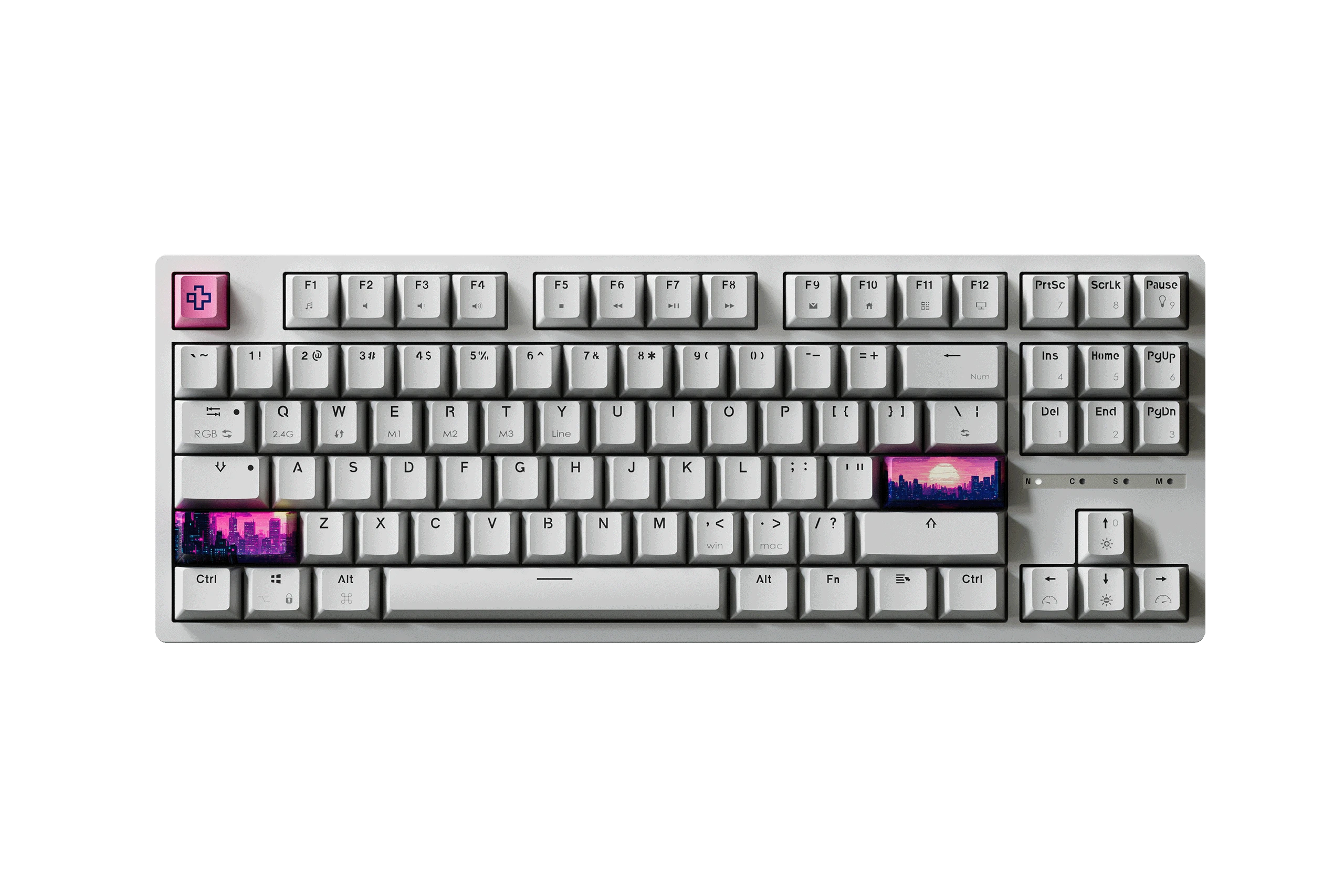 QwertyKey H87 Alba Bluetooth Vezeték nélküli Hotswap RGB Mechanikus Gaming Billentyűzet