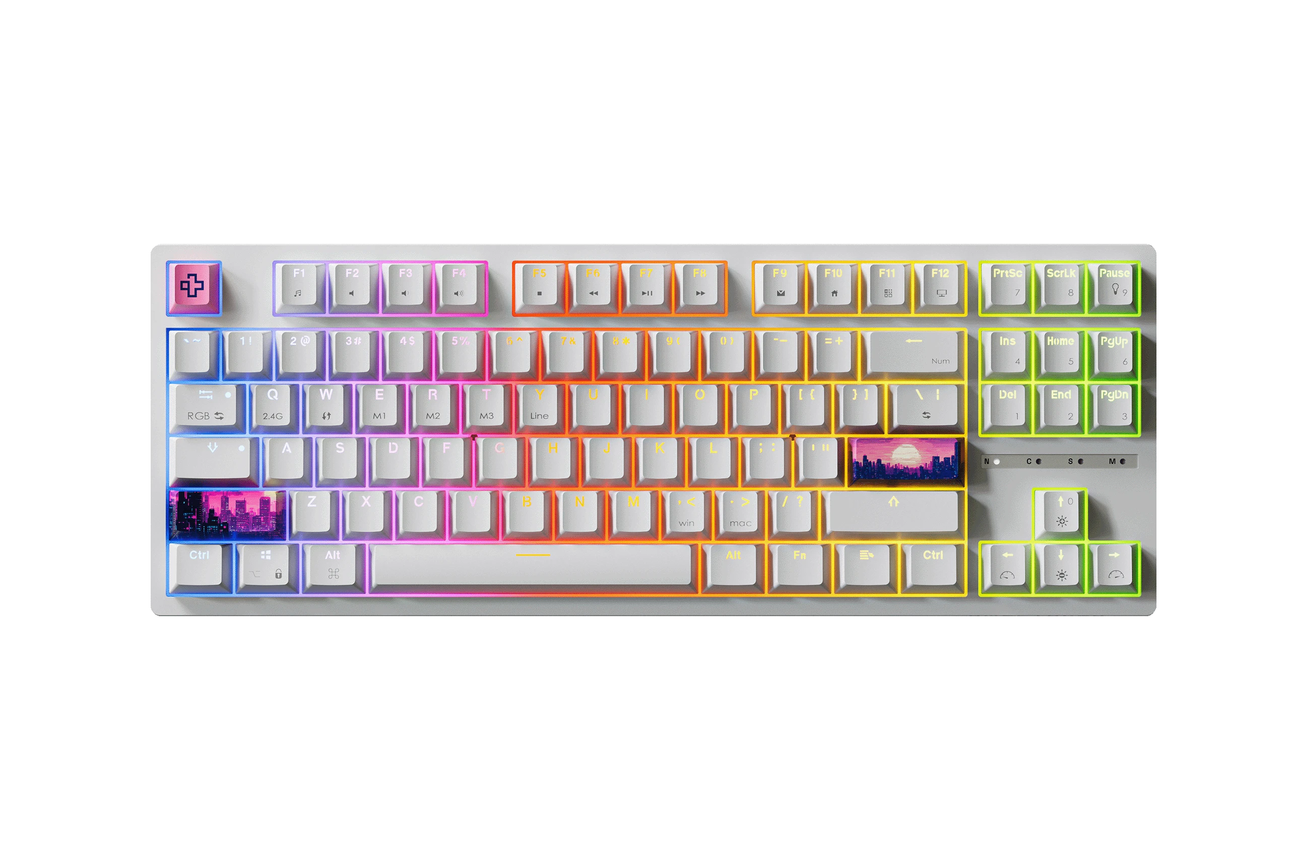QwertyKey H87 Alba Bluetooth Vezeték nélküli Hotswap RGB Mechanikus Gaming Billentyűzet