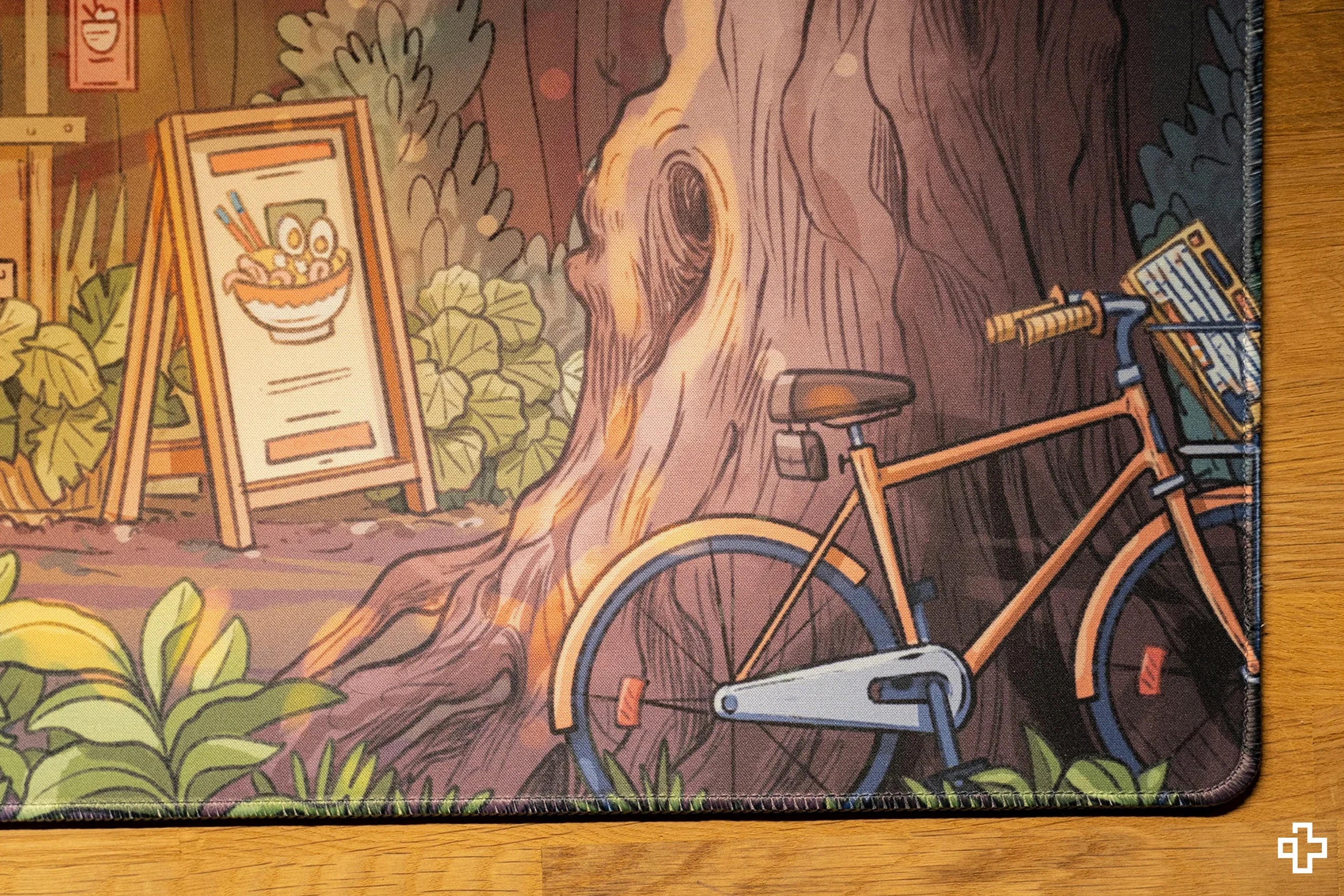 Deskmat Egérpad QwertyKey Ramen 4mm varrott szélek