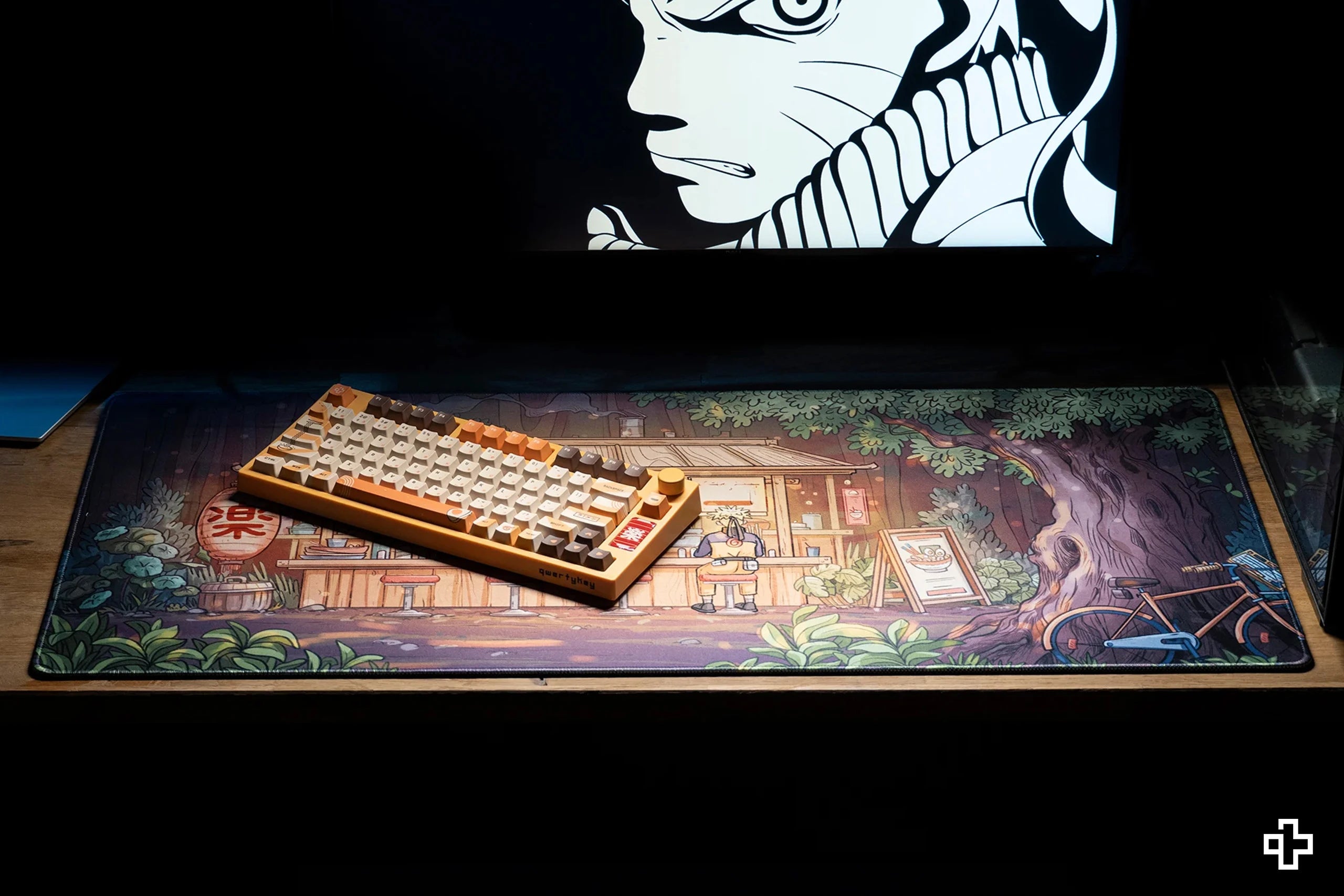 Deskmat Egérpad QwertyKey Ramen 4mm varrott szélek