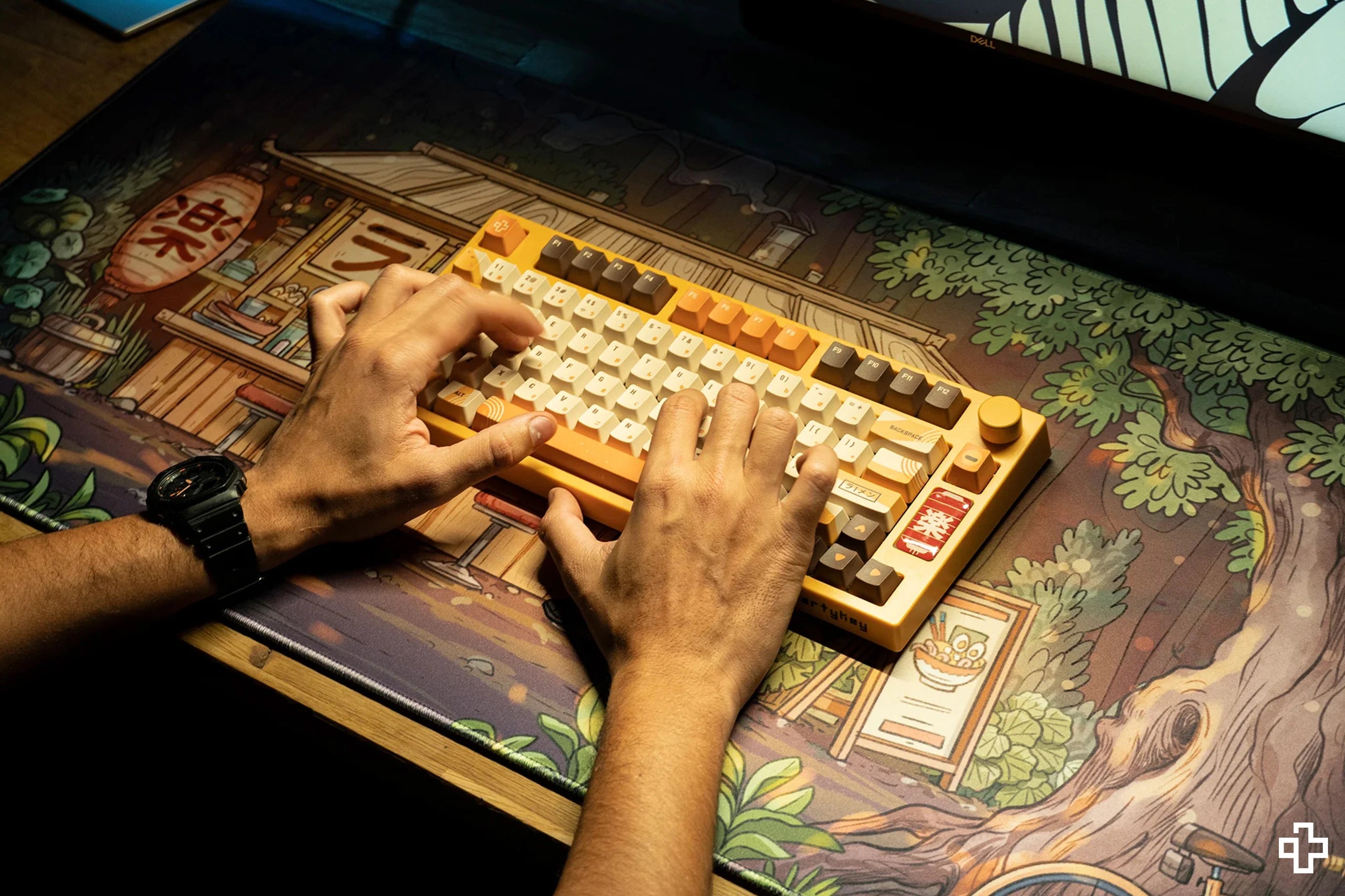 Deskmat Egérpad QwertyKey Ramen 4mm varrott szélek