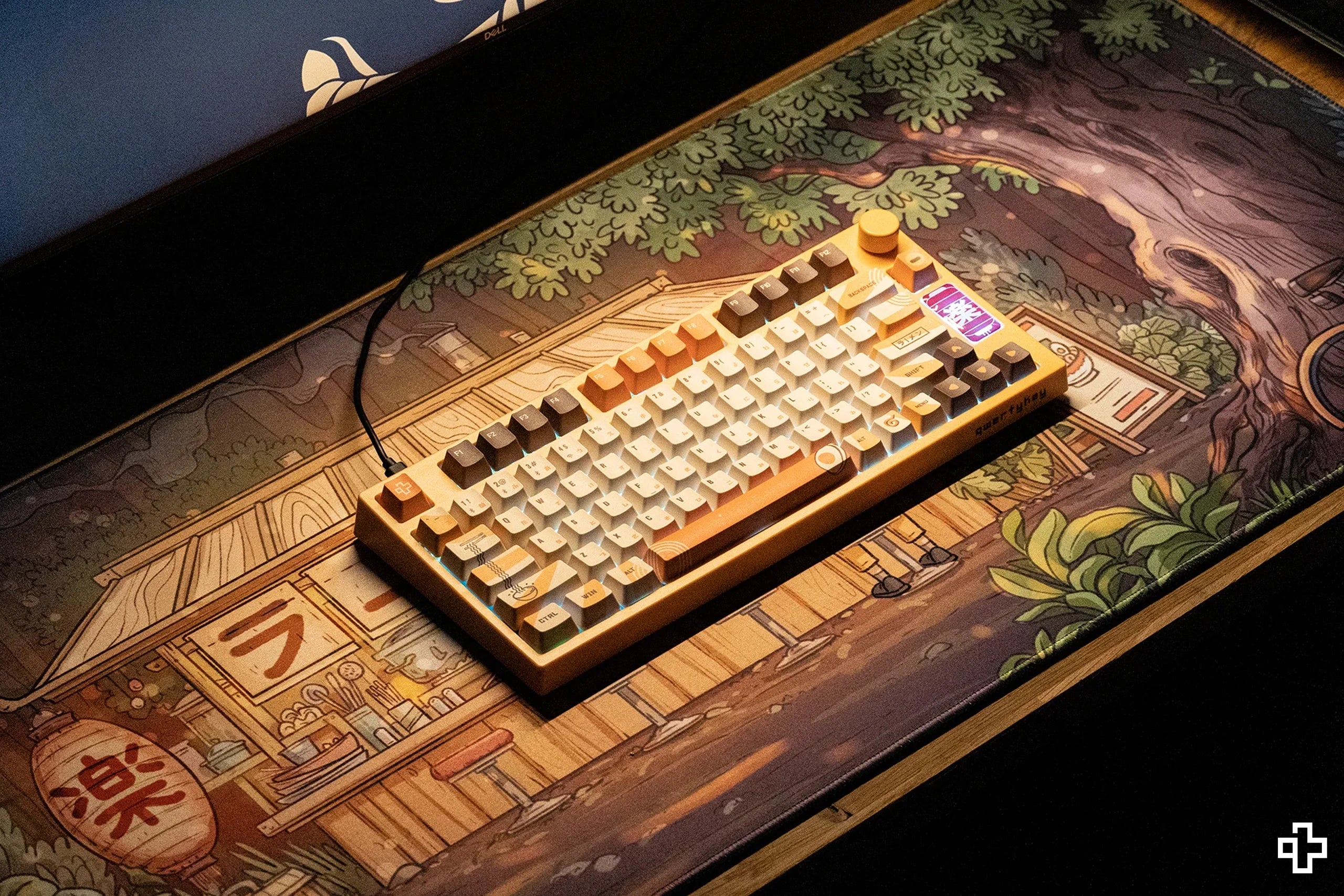 Deskmat Egérpad QwertyKey Ramen 4mm varrott szélek