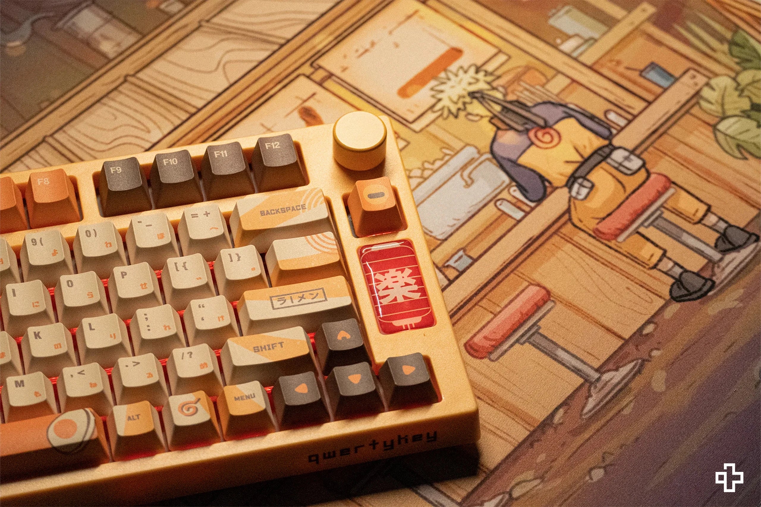 Deskmat Egérpad QwertyKey Ramen 4mm varrott szélek