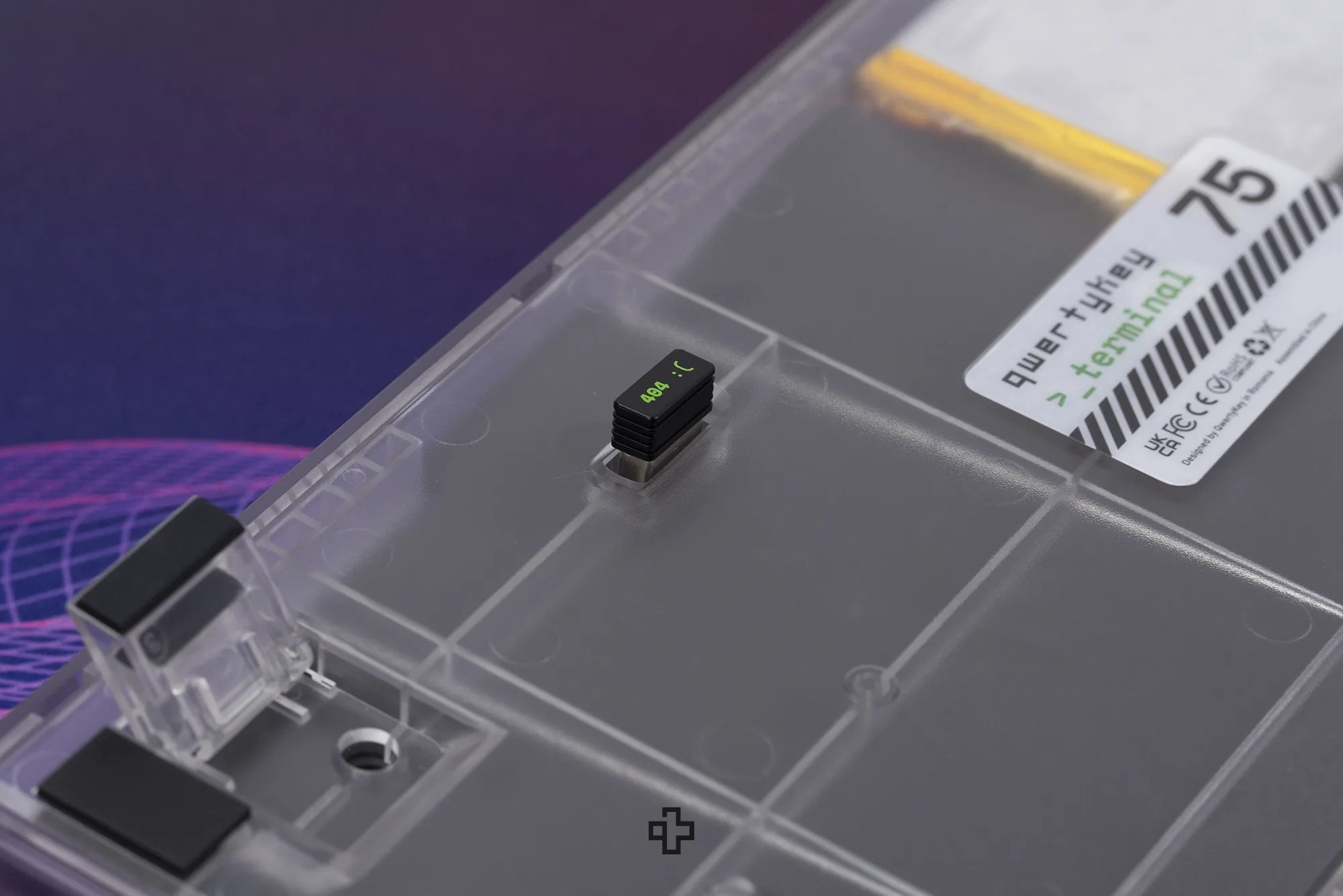 QwertyKey75 Terminál Bluetooth Vezeték nélküli Hotswap RGB VIA/QMK Gasket Rögzített Mechanikus Játékbillentyűzet