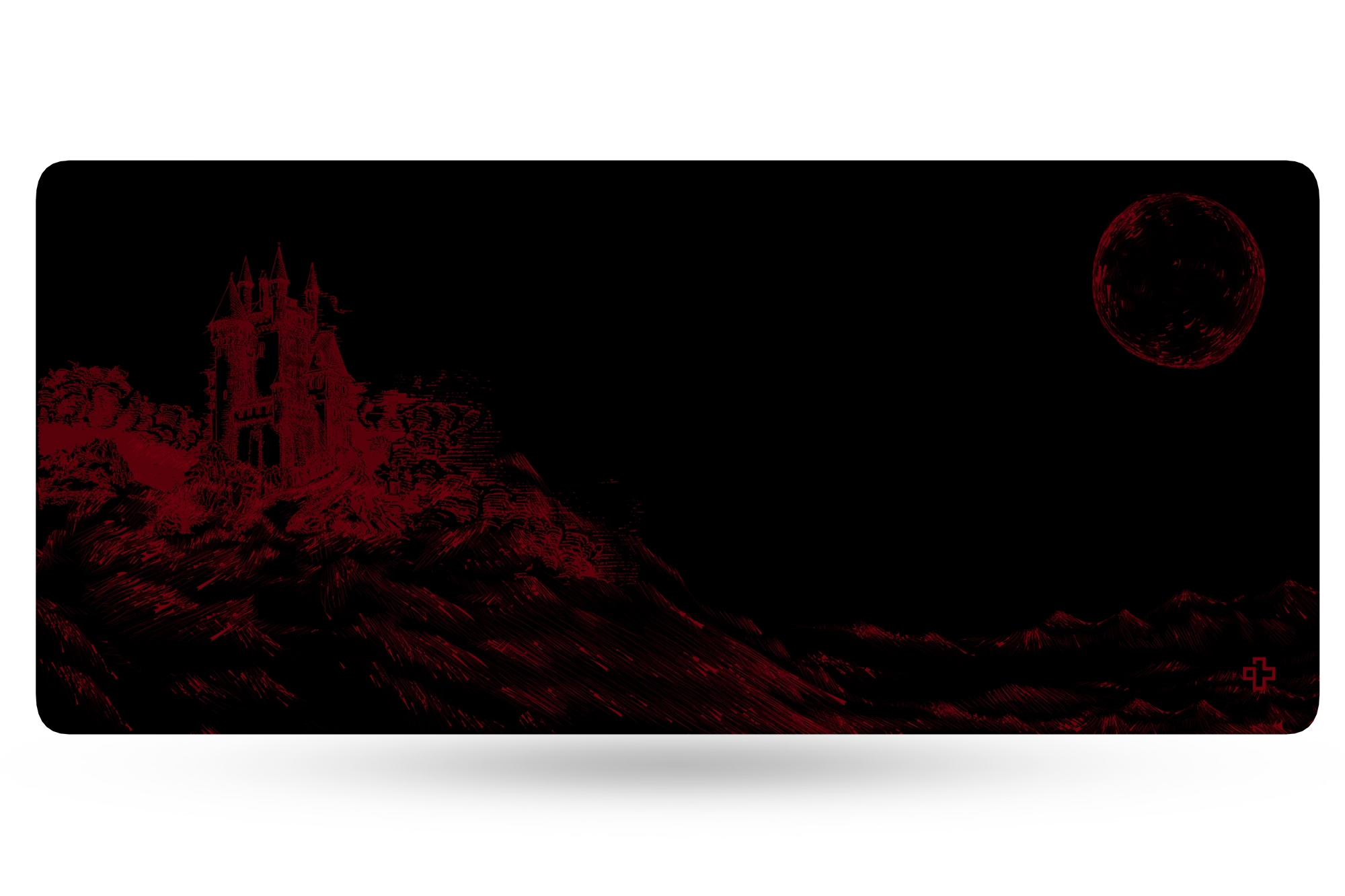 Deskmat Egérpad QwertyKey Dracula 4mm varrott szélekkel